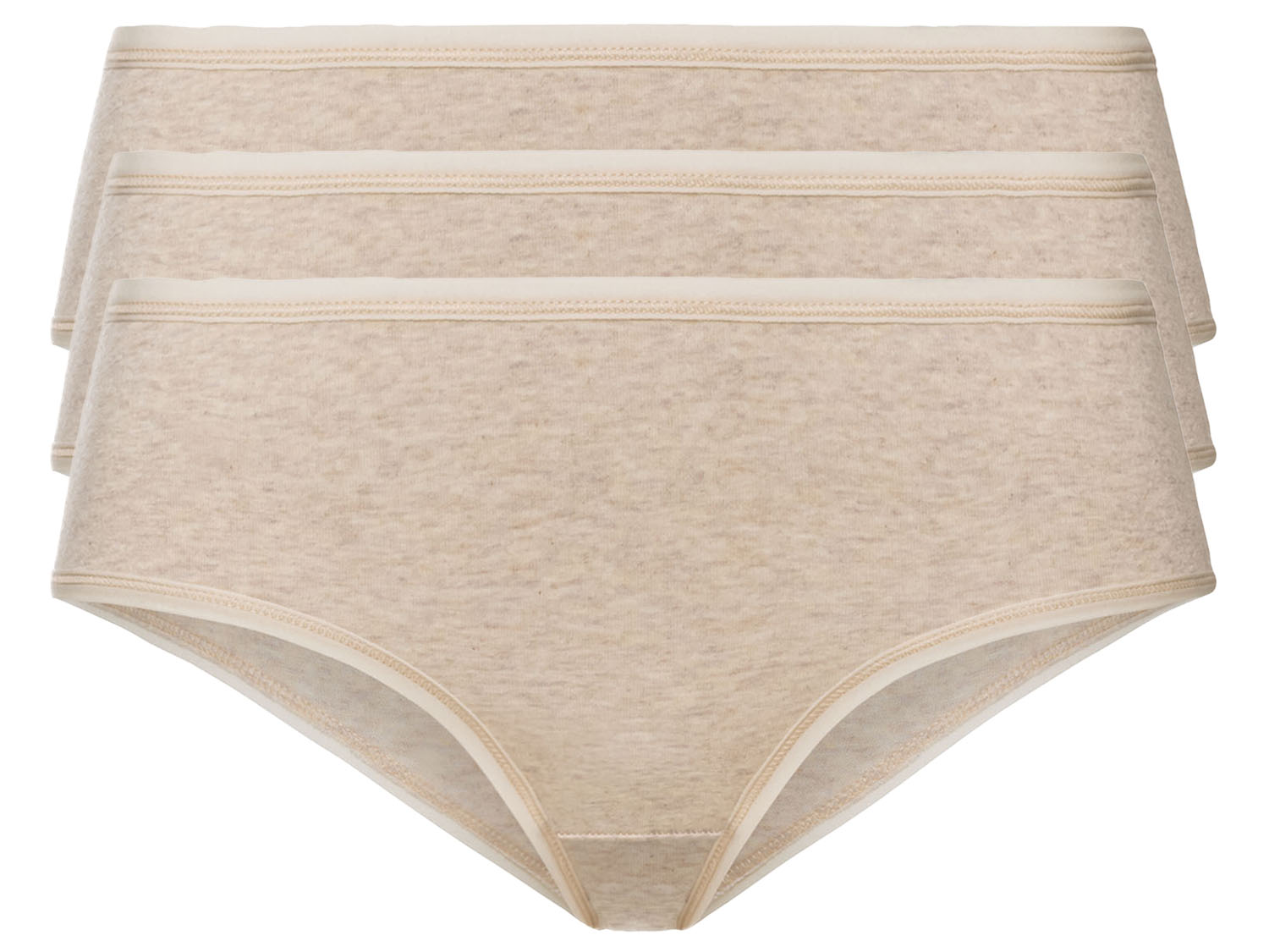 esmara Majtki hipstery damskie z biobawełny, 3 pary S 36/38, Beżowy
