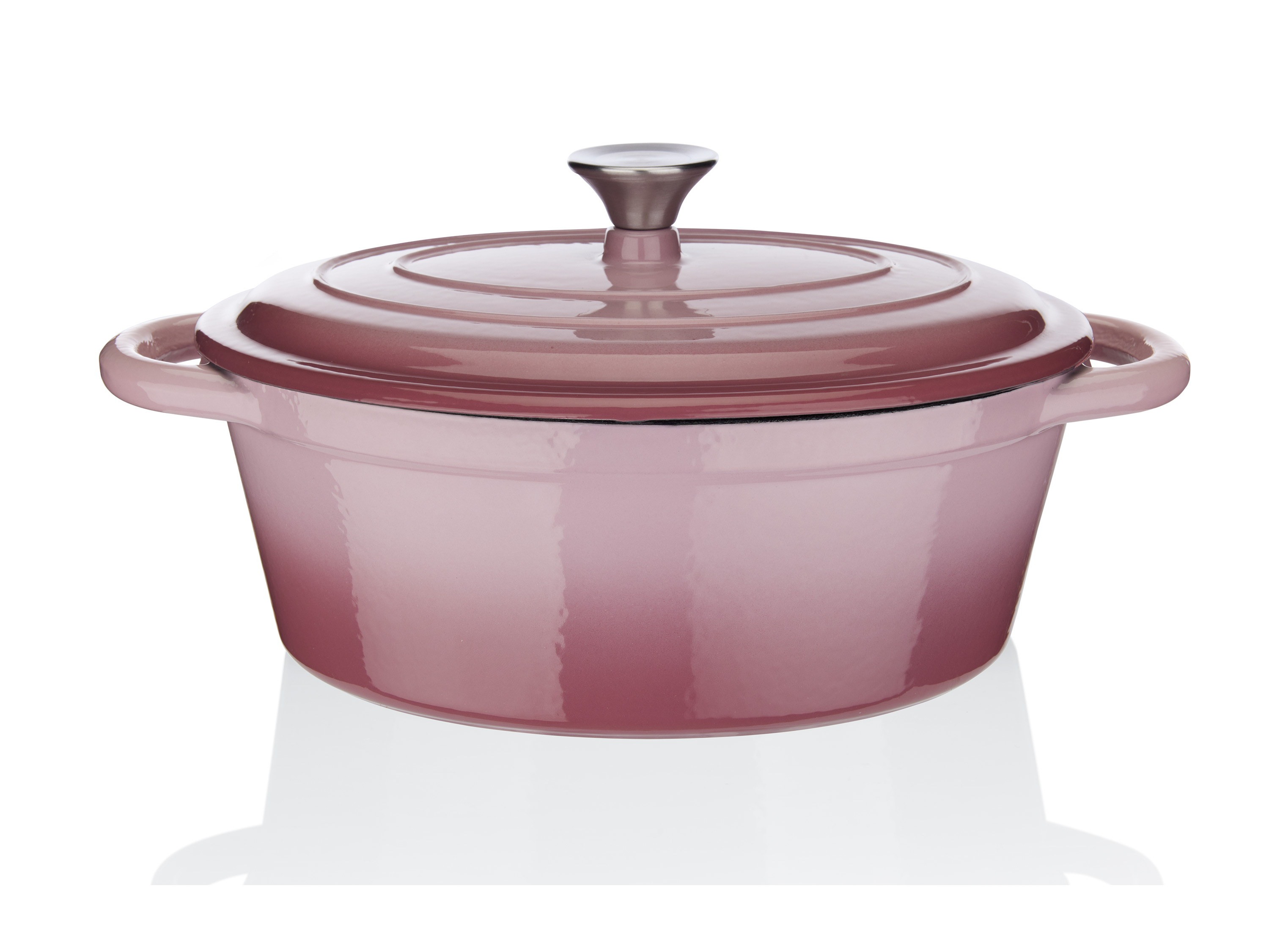 Ernesto Brytfanna żeliwna, emaliowana, 4 L Różowy