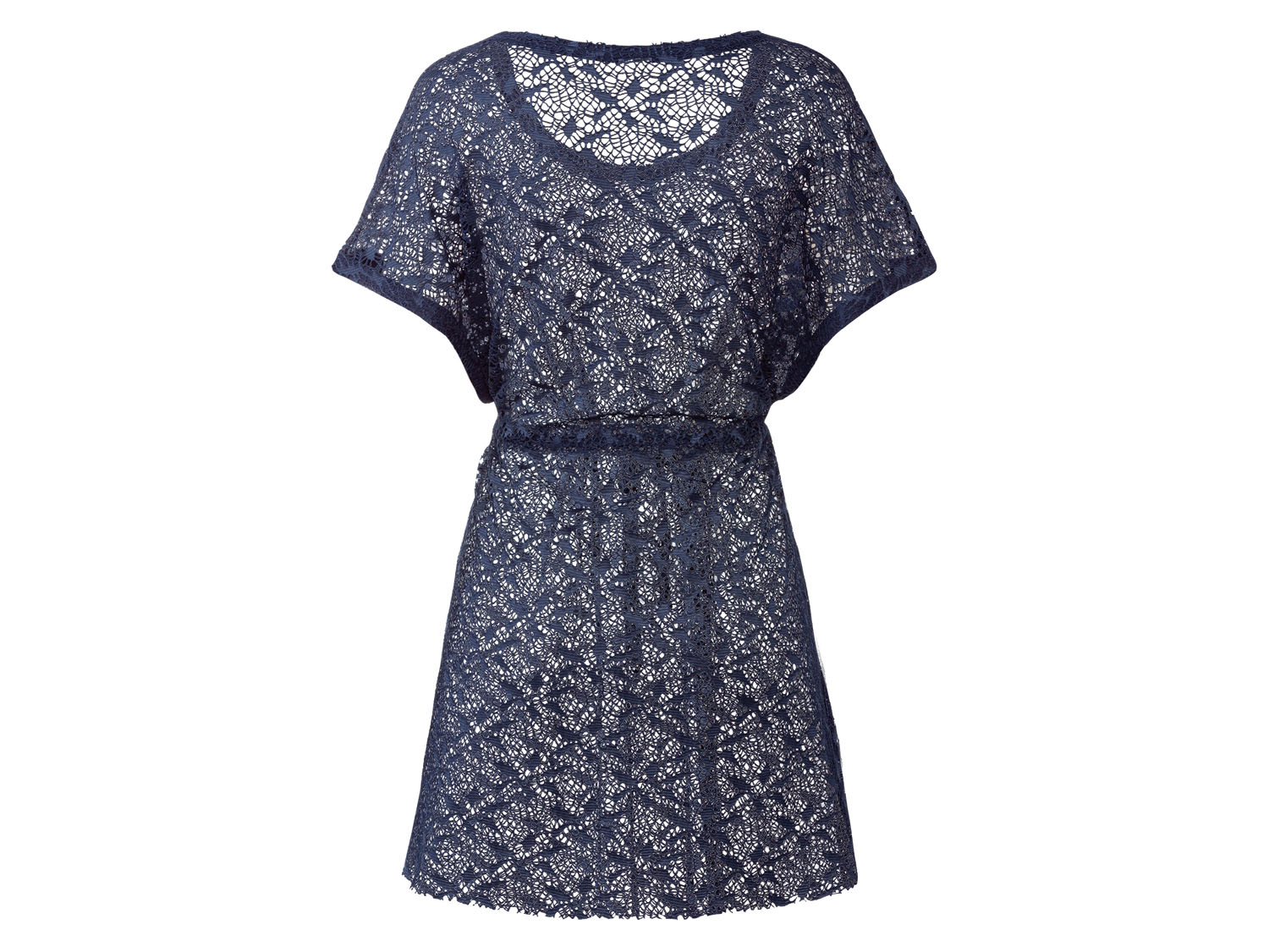 esmara Sukienka plażowa damska, z szerokim dekoltem Granatowy, M40/42