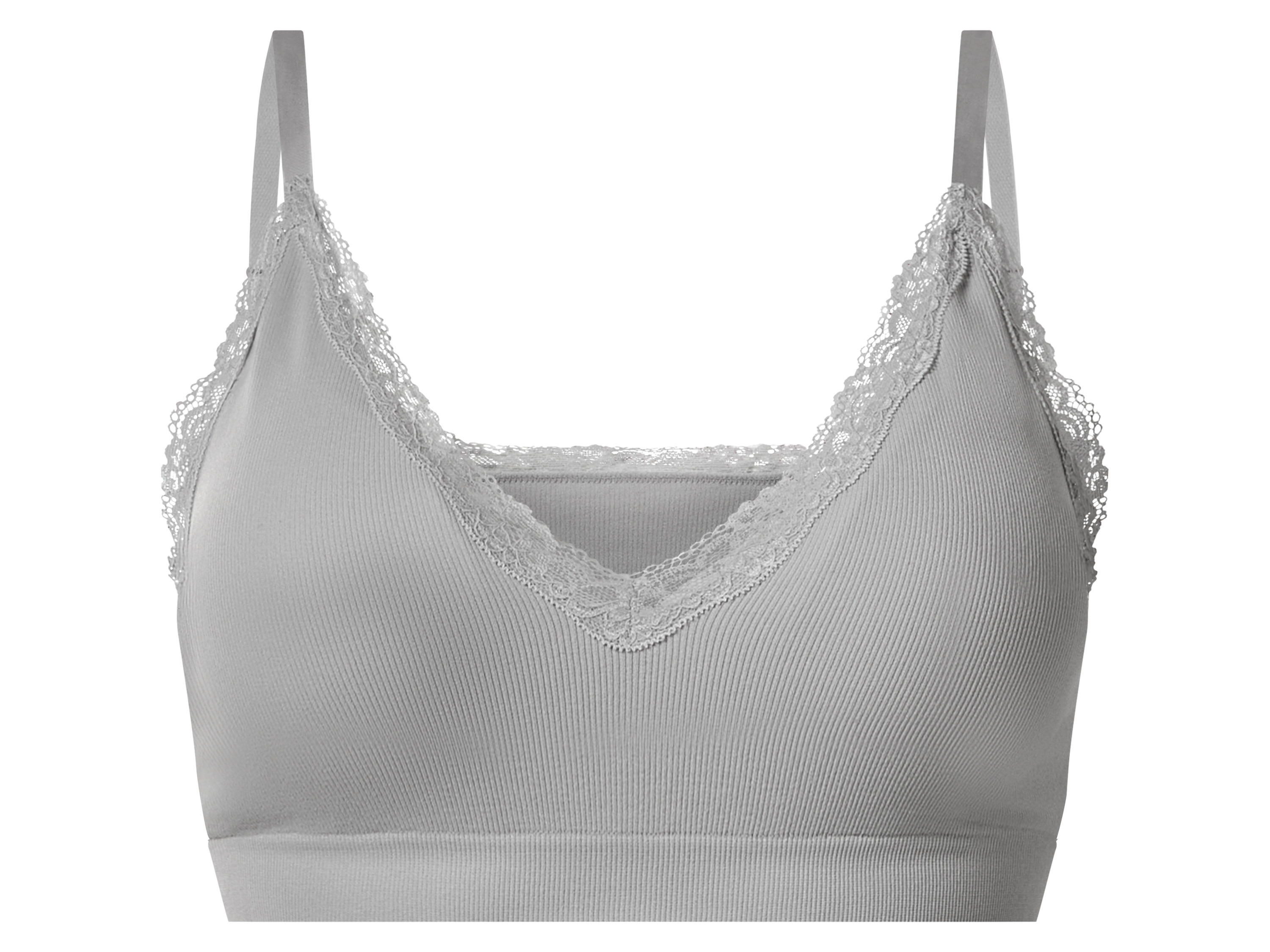 esmara Biustonosz bustier damski z koronką Jasnoszary, S36/38