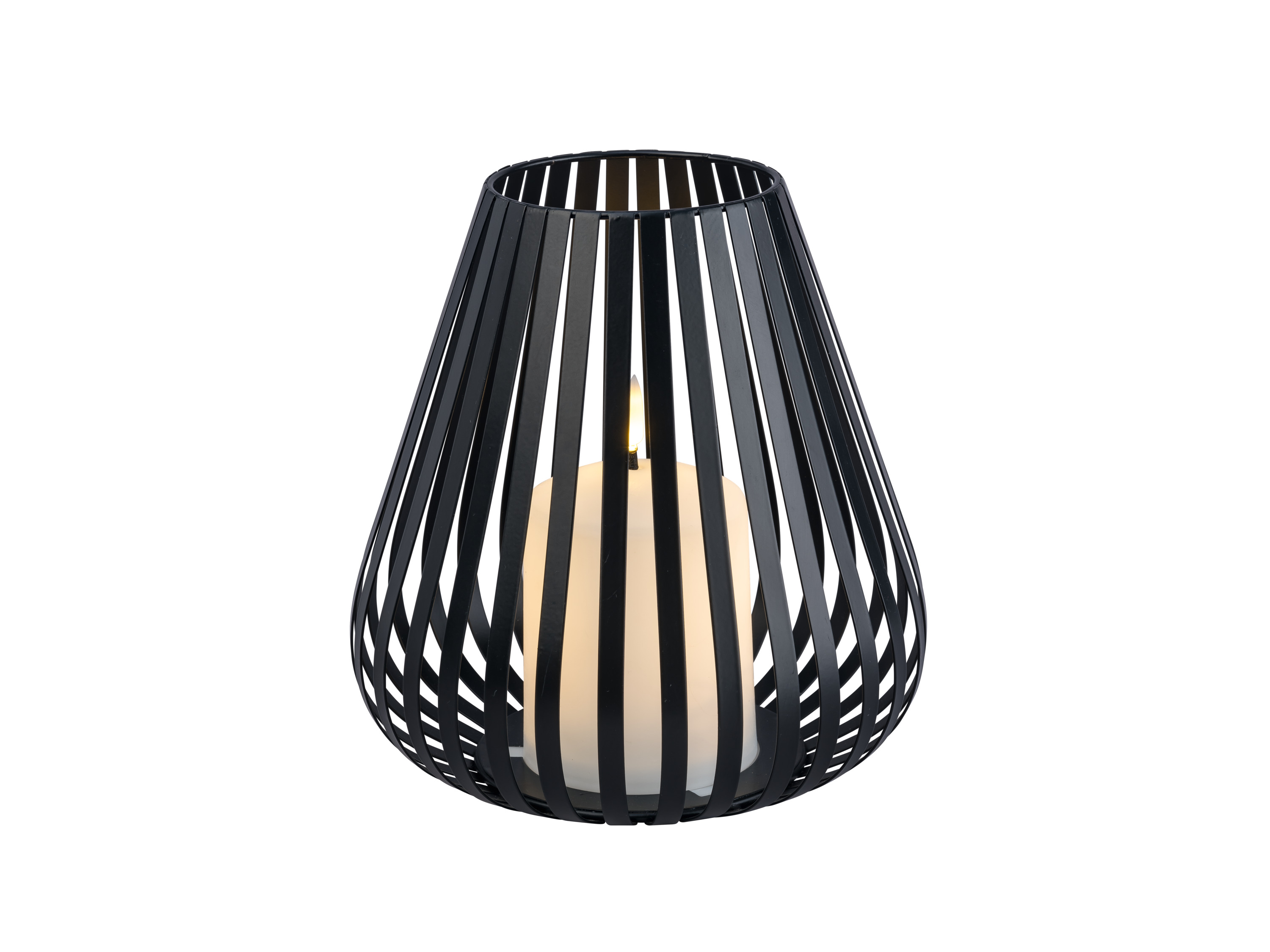 Livarno home Latarnia LED z efektem migotania płomienia Stożkowy