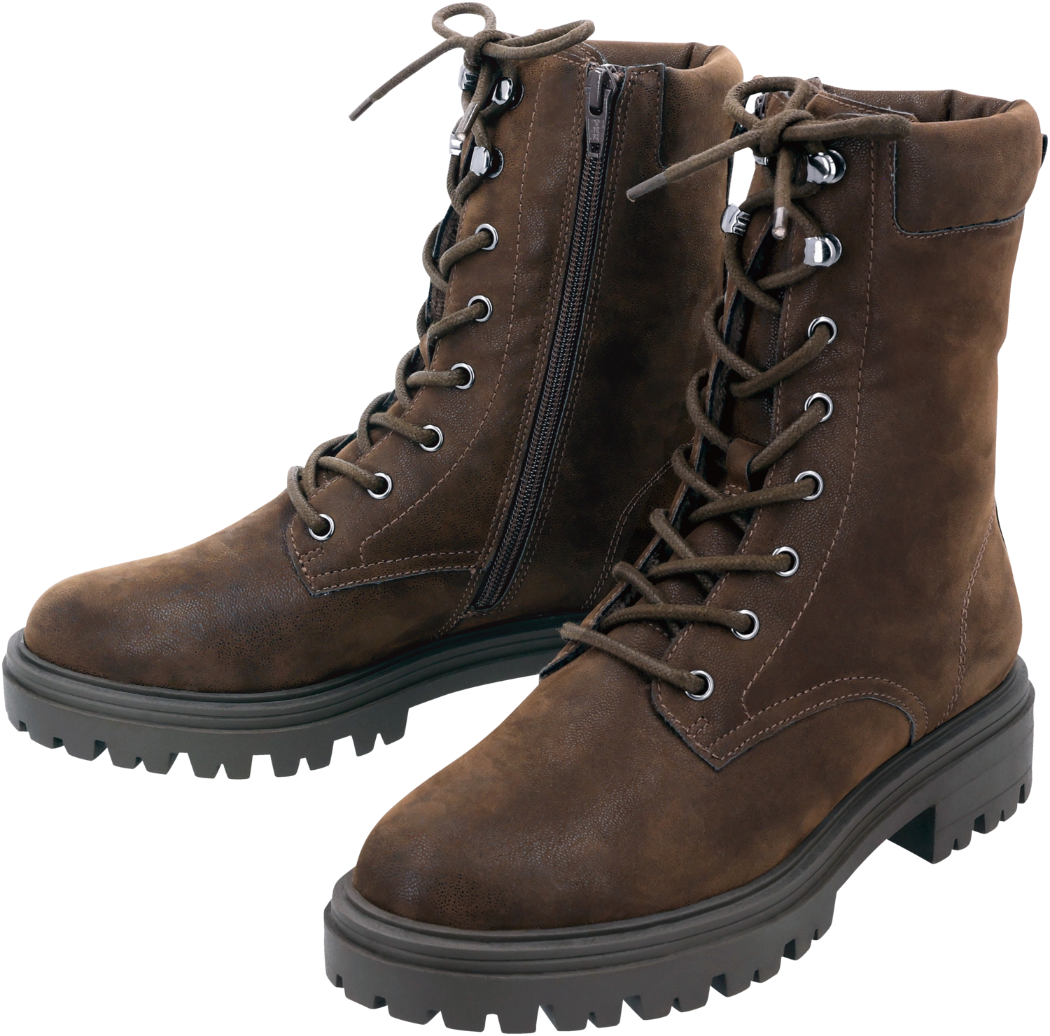 esmara Botki sznurowane damskie Brązowy, 37