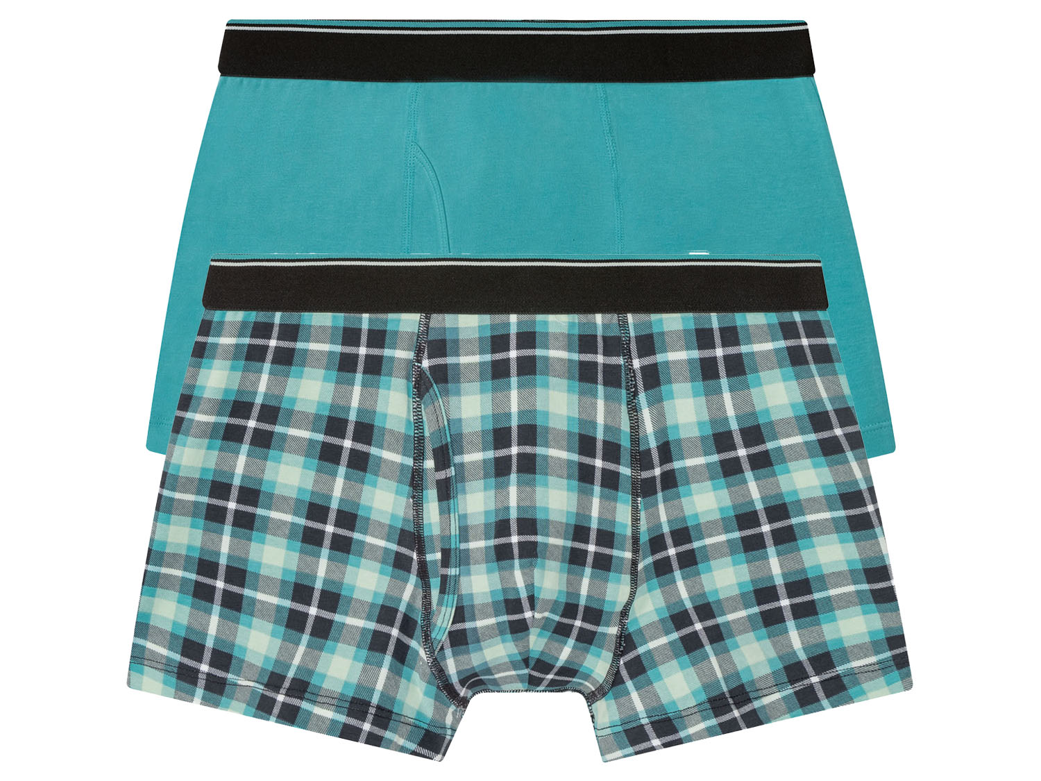 Livergy Bokserki męskie, 2 pary 6/L, Niebieski w kratkę