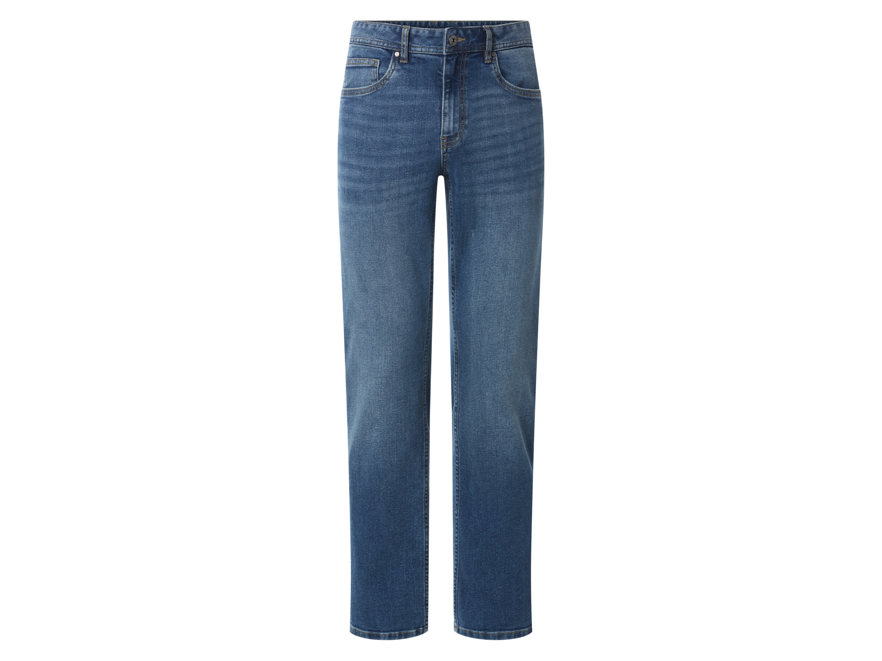 esmara Men Jeansy męskie straight fit z bawełną Jasnoniebieski, 48 32/34