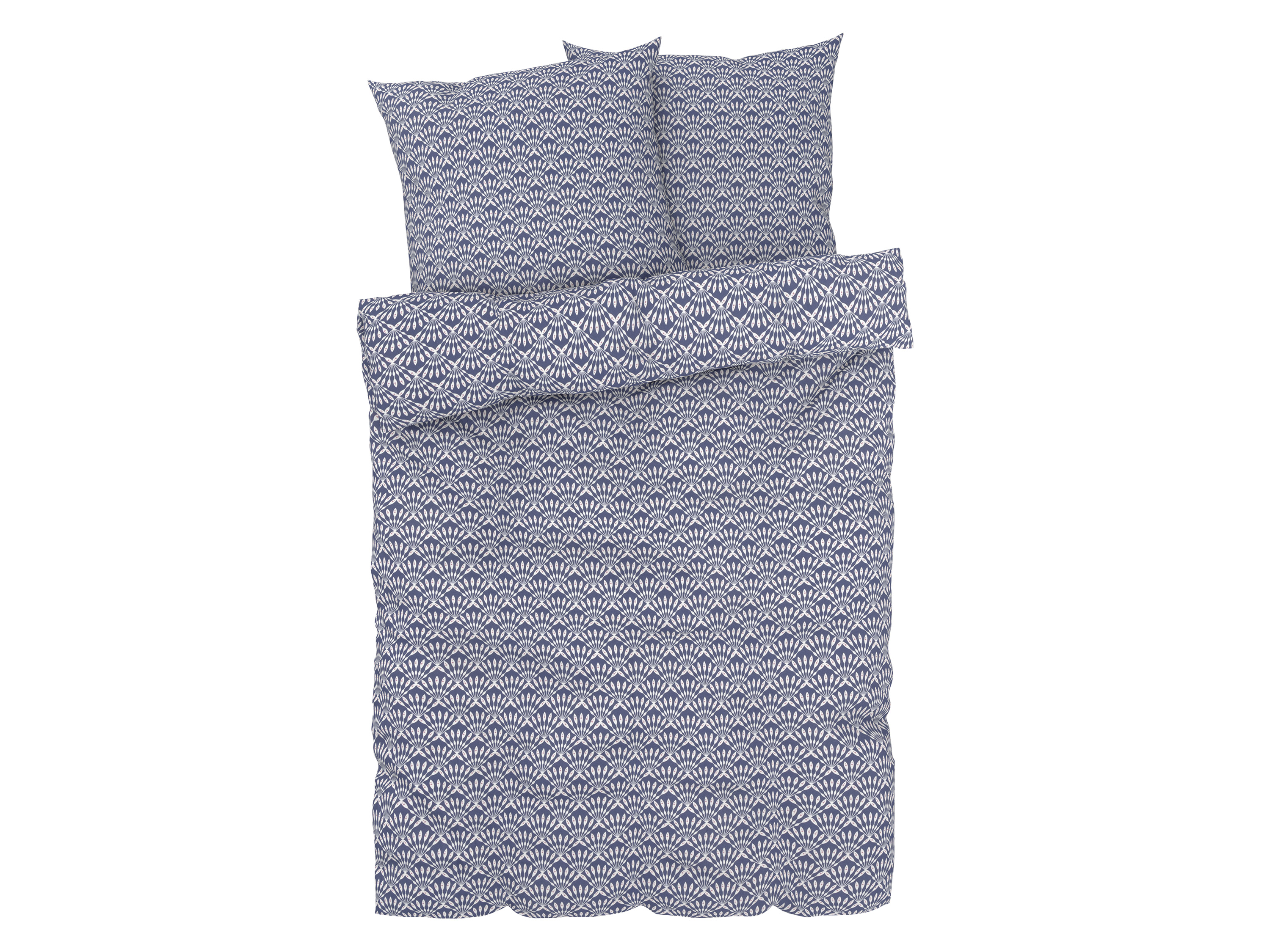 Livarno home Pościel satynowa, 160 x 200 cm Niebieski