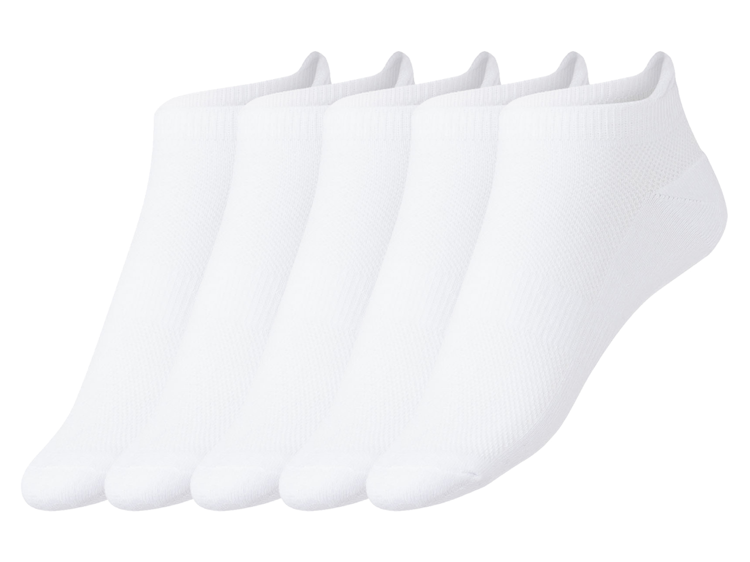 Crivit Skarpetki stopki damskie z bawełną organiczną, 5 par 41/42, Biały