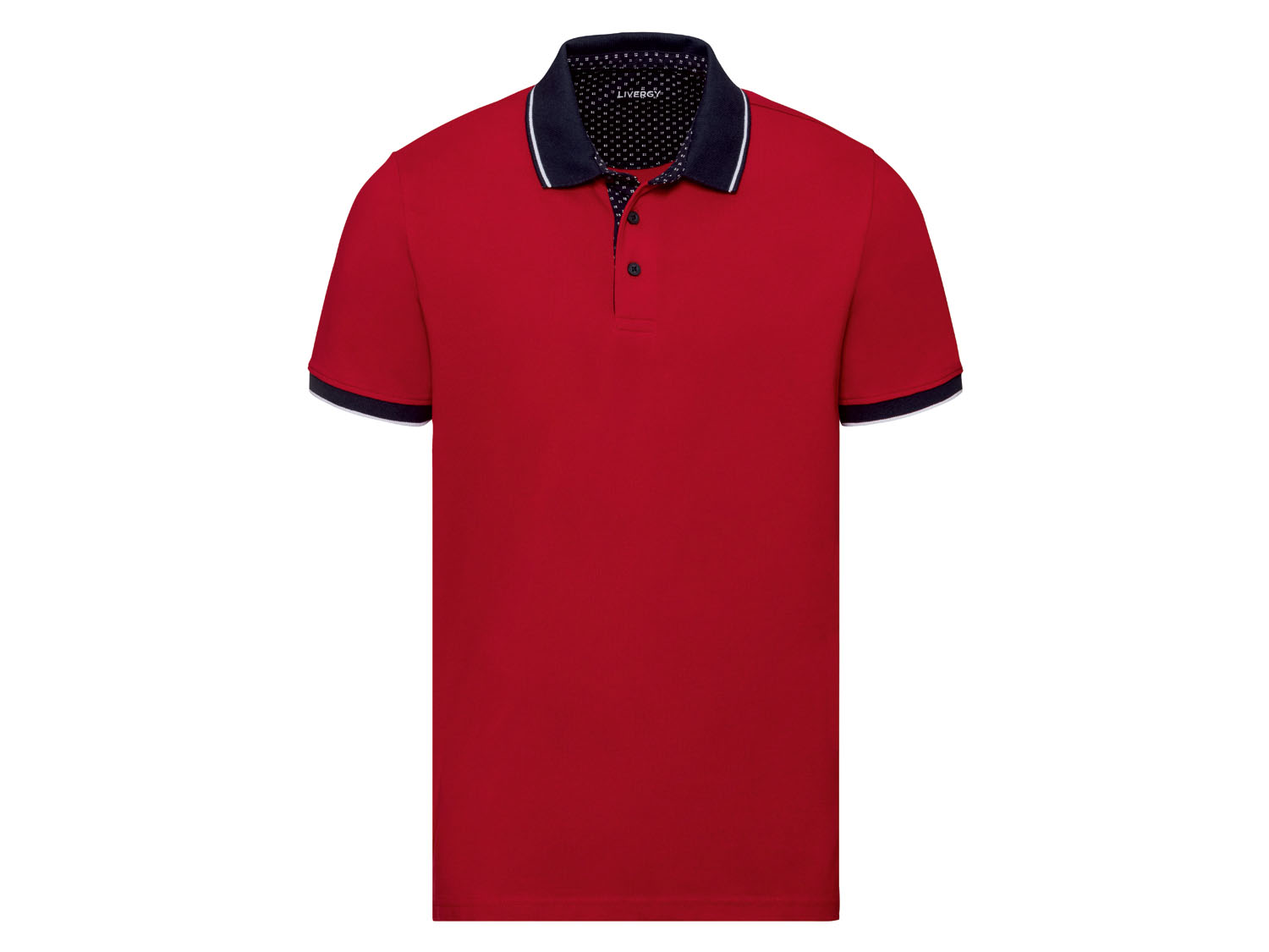 Livergy Koszulka polo męska Slim Fit z piki Czerwony, M 48/50