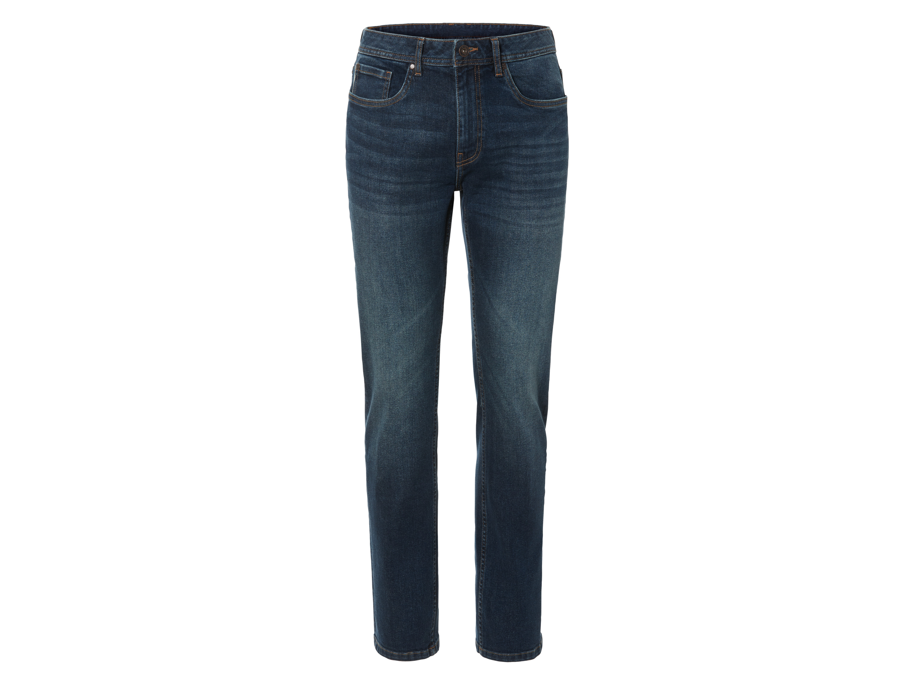 Livergy Jeansy męskie z bawełną, slim fit Ciemnoniebieski, 54 38/32