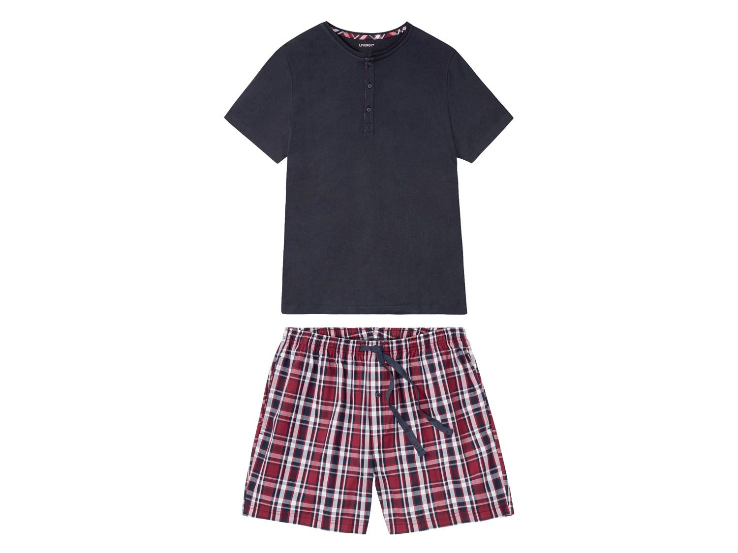 Livergy Letnia piżama męska z biobawełną, 1 komplet Granatowy, S 44/46