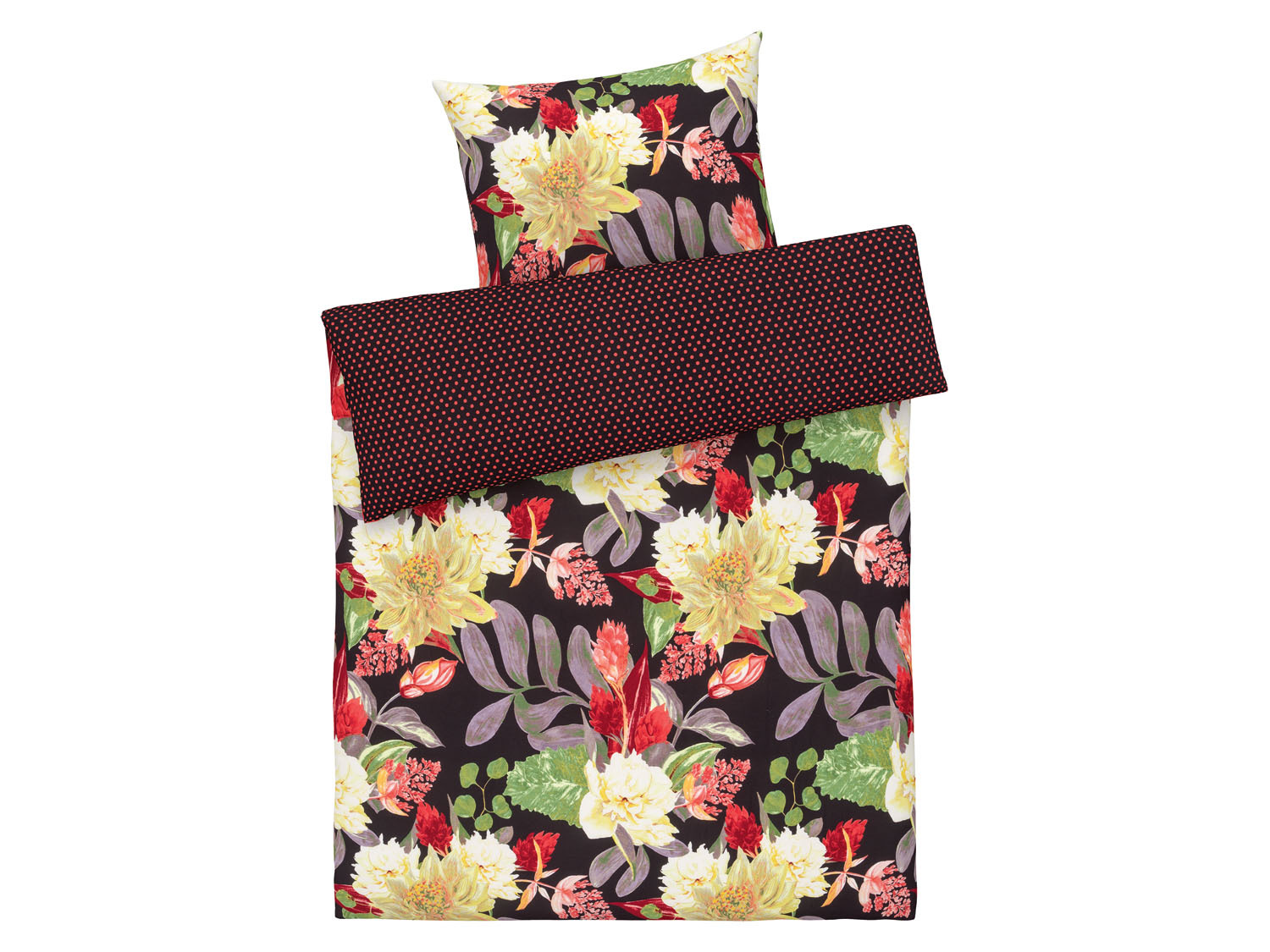 Livarno home Pościel satynowa dwustronna 140 x 200 cm Kwiaty/fioletowy