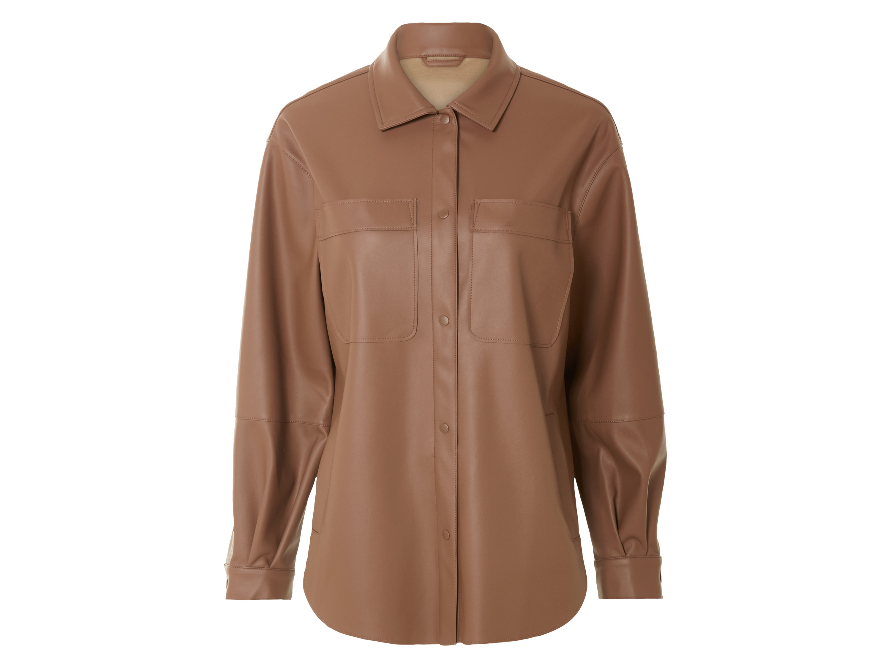 esmara Koszula oversize damska Brązowy, XS 32/34