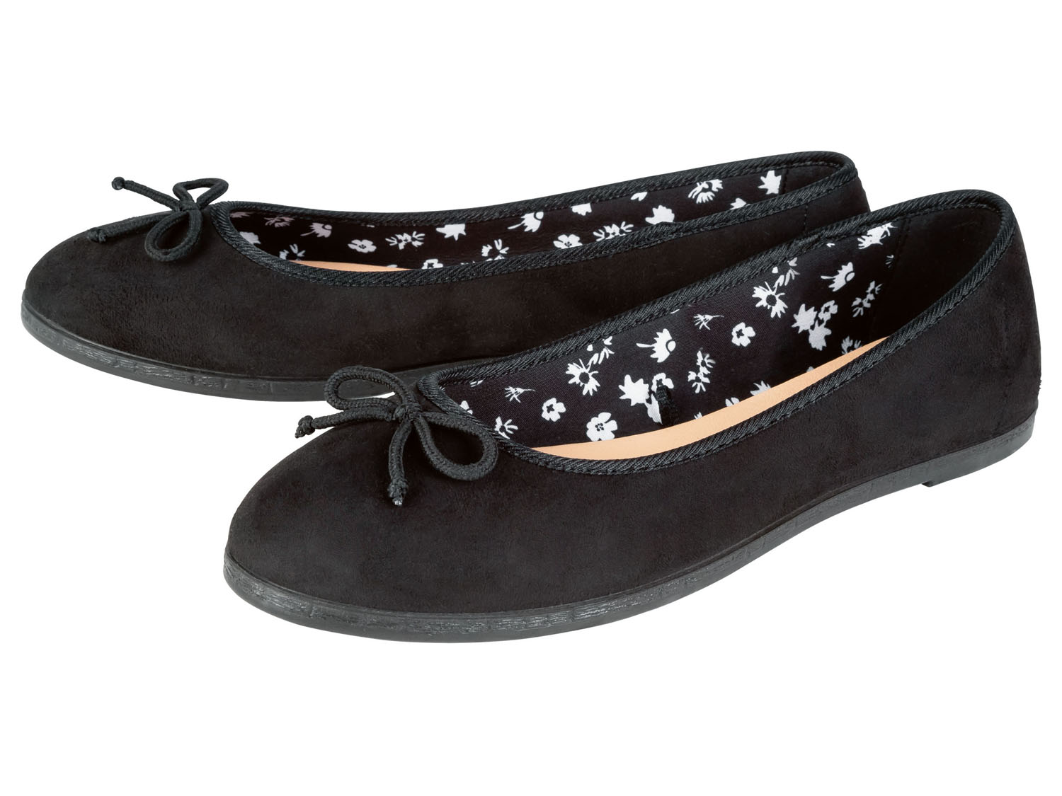 esmara Baleriny damskie z kokardką Czarny, 40