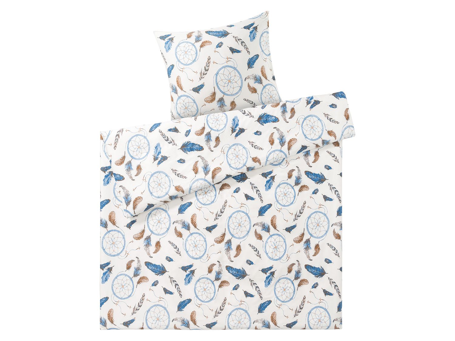 meradiso Pościel satynowa 140 x 200 cm, 1 komplet Łapacze snów/fioletowy/różowy/biały