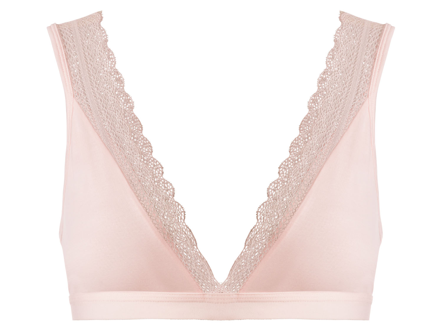 esmara Miękki biustonosz typu bralette z koronką Różowy, M40/42