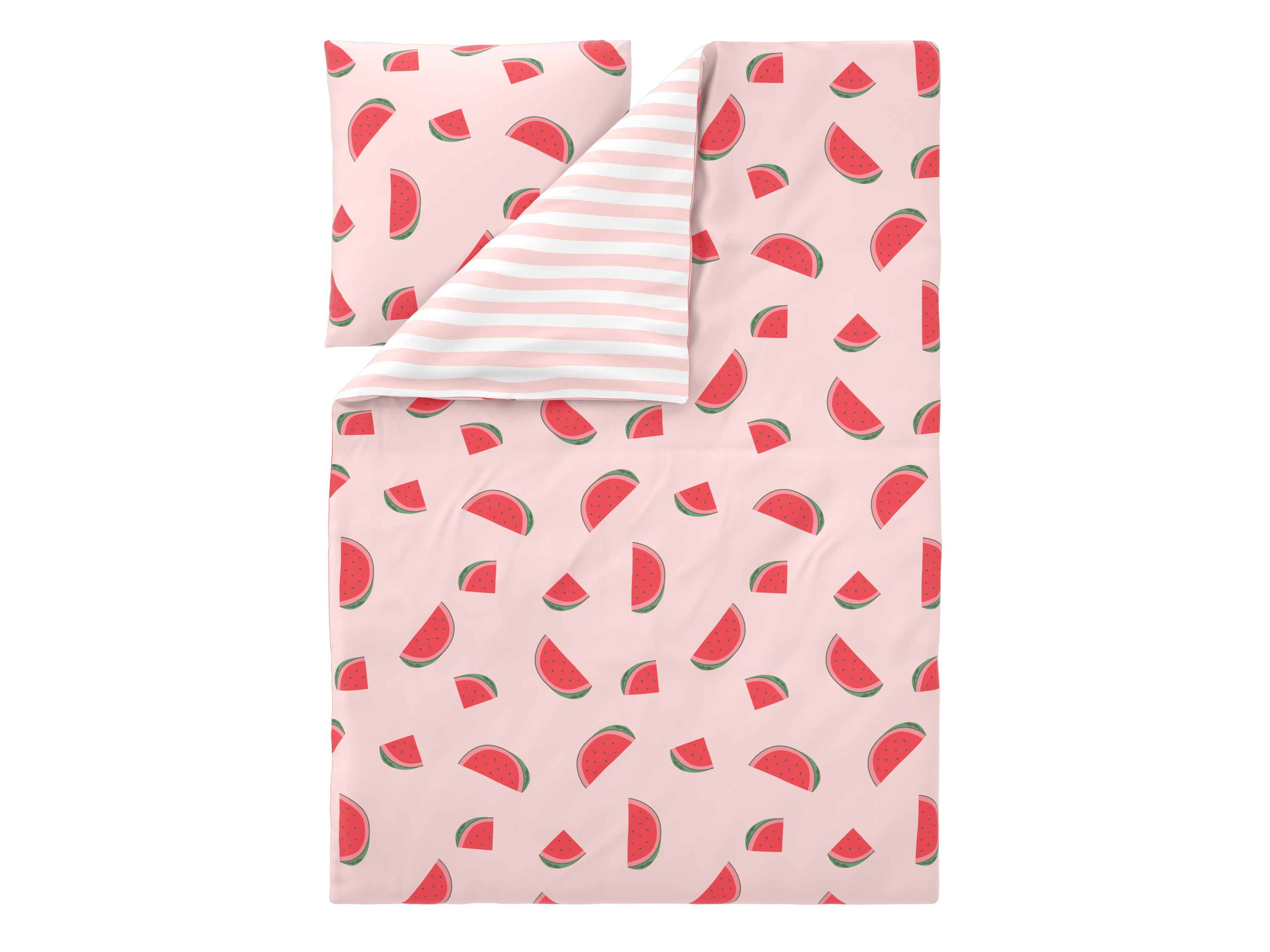 Livarno Pościel z mikrowłókna satynowego, 140 x 200 cm Arbuzy