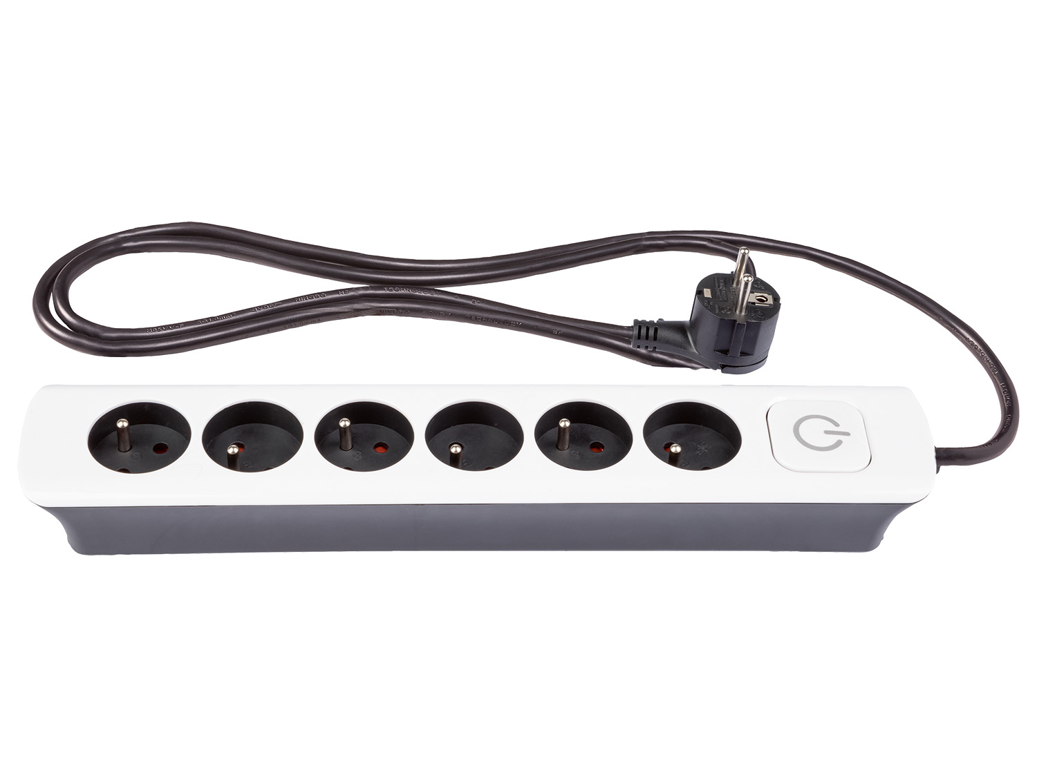 Silvercrest Listwa zasilająca z 6 gniazdkami Biały