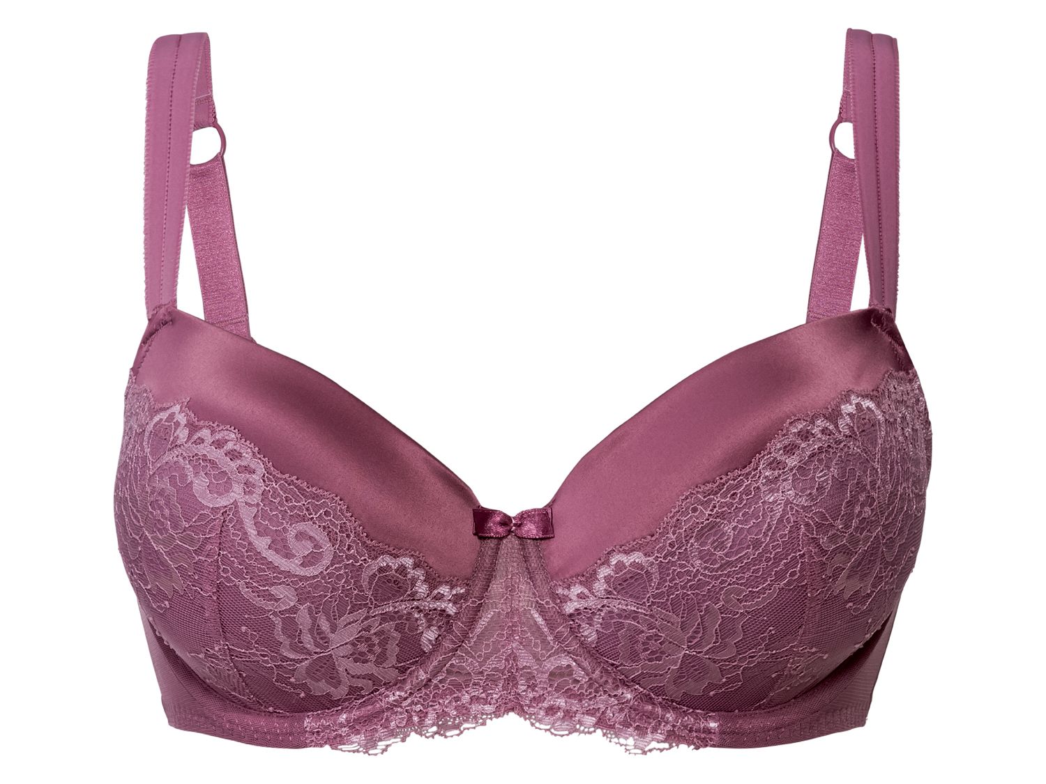 Esmara Lingerie Biustonosz damski z koronką, 1 sztuka Malinowy, 85D