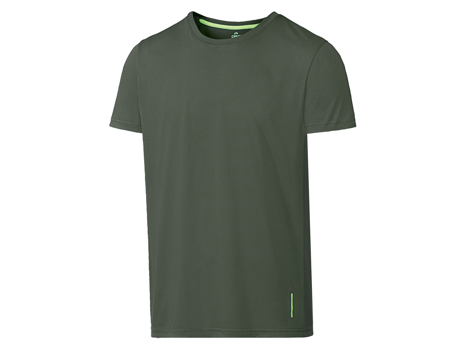 Crivit Koszulka funkcyjna męska, szybkoschnąca i odprowadzająca wilgoć S 44/46, Oliwkowy