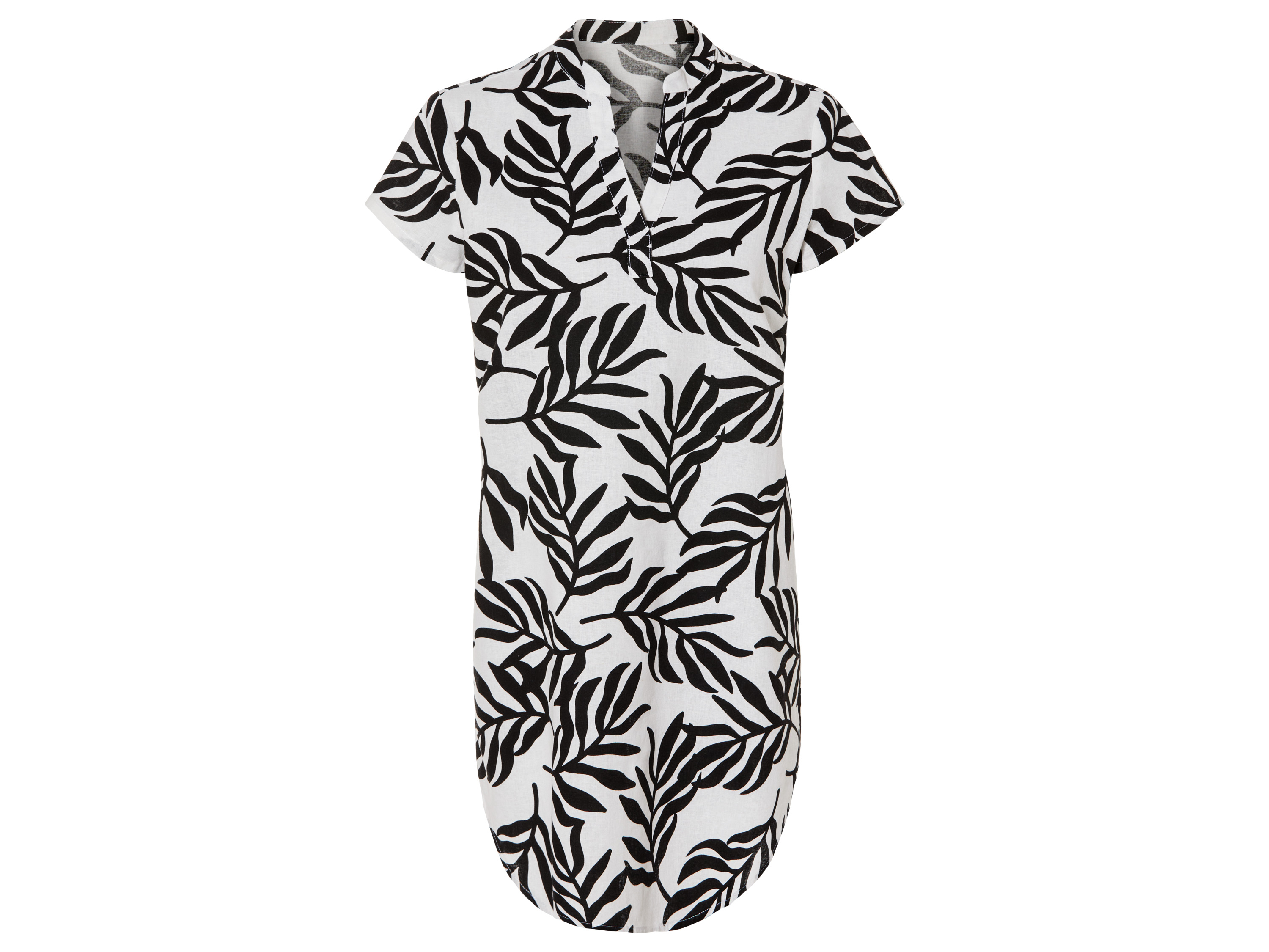 esmara Tunika damska z lnem i bawełną Wzorzysty, 38