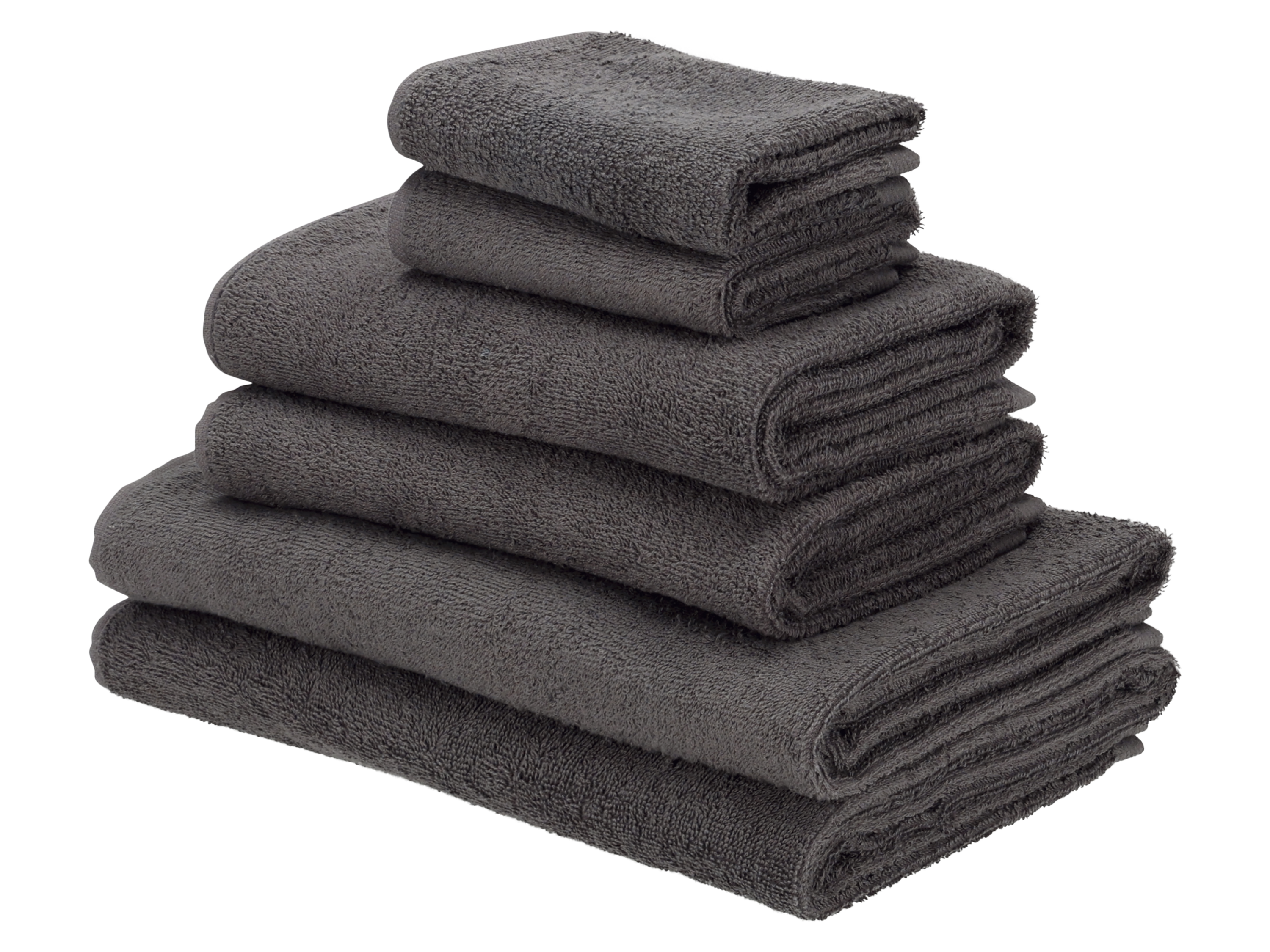 Livarno home Komplet 6 ręczników frotté Ciemnoszary