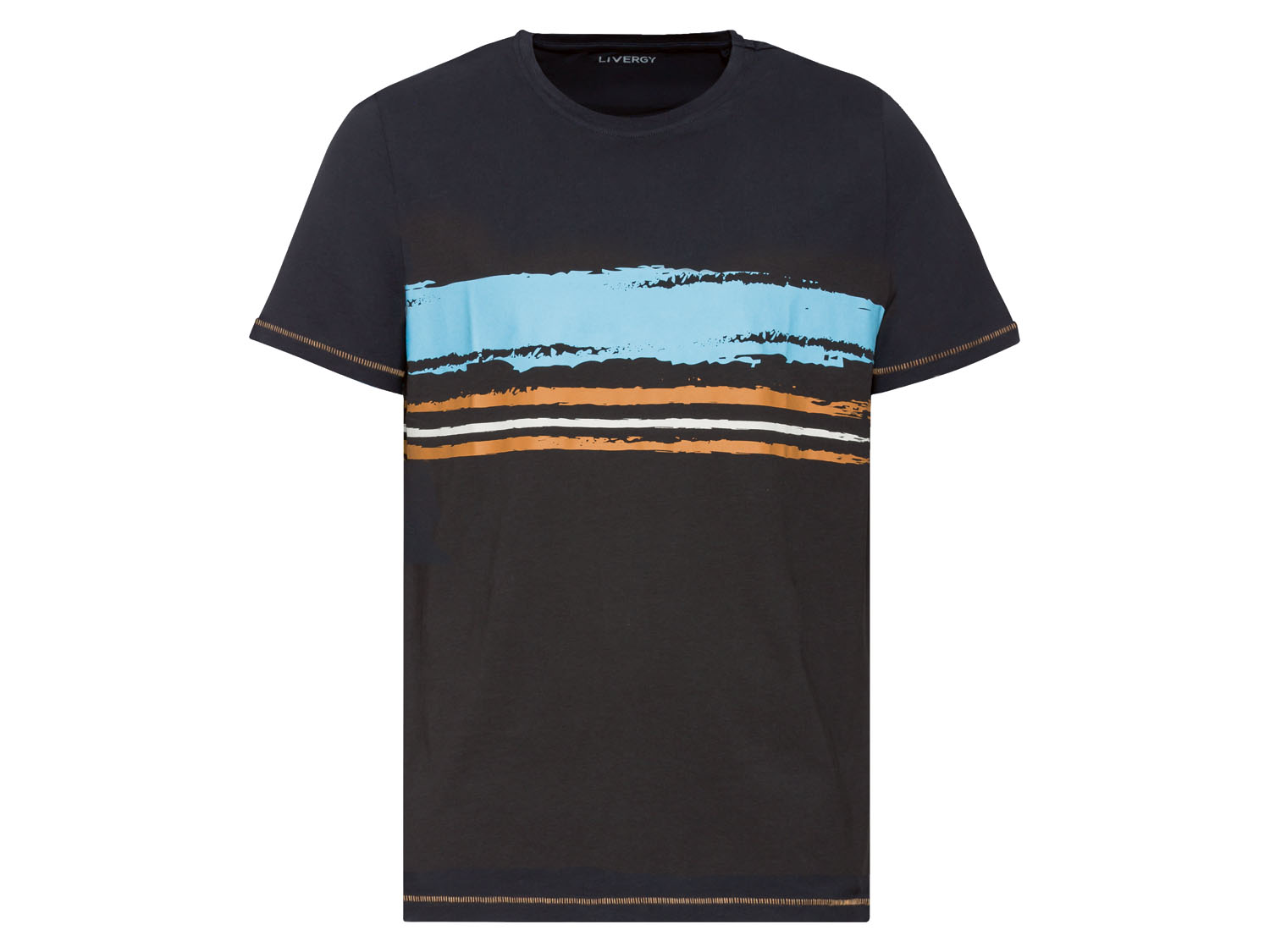 Livergy T-shirt męski z bawełny L52/54, Ciemnoniebieski