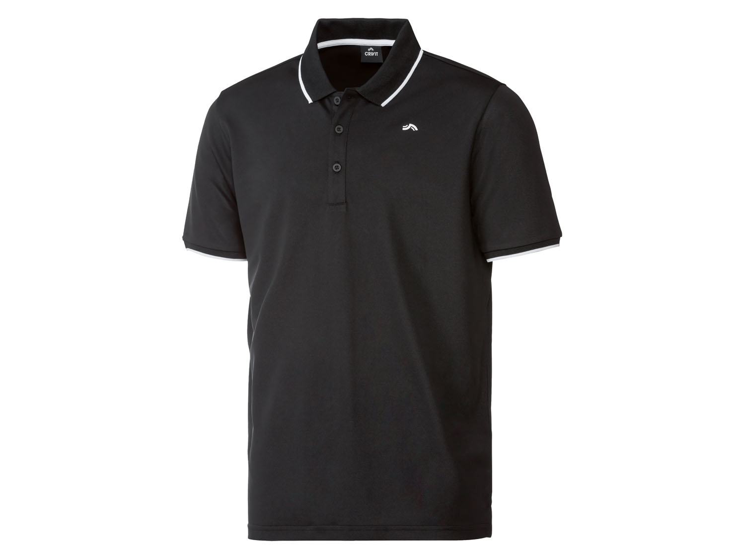 Crivit Męska koszulka golfowa polo, szybkoschnąca i odprowadzająca wilgoć XXL 60/62, Czarny