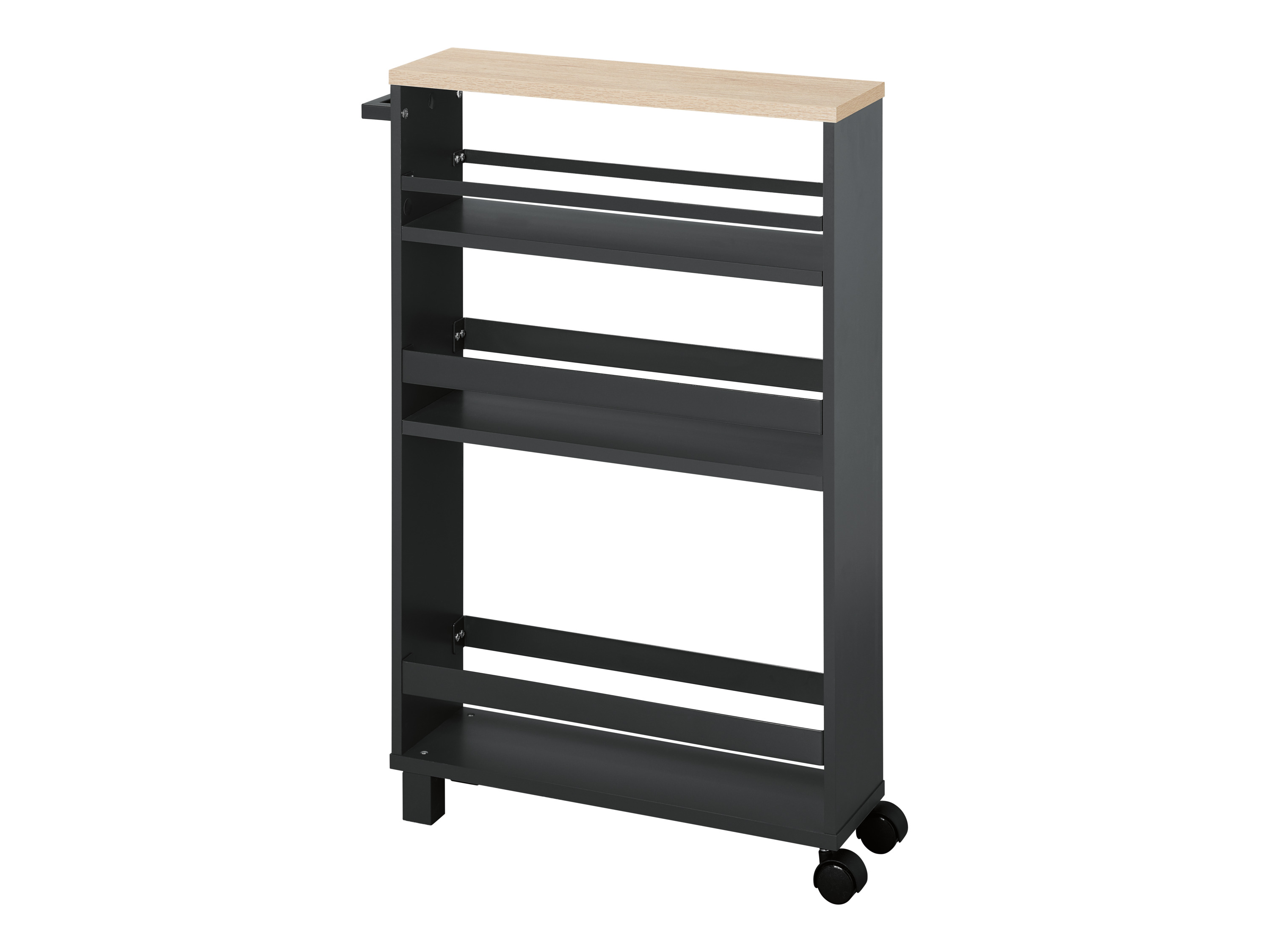 Livarno home Regał kuchenny na kółkach z 3 półkami, do wnęk Szary