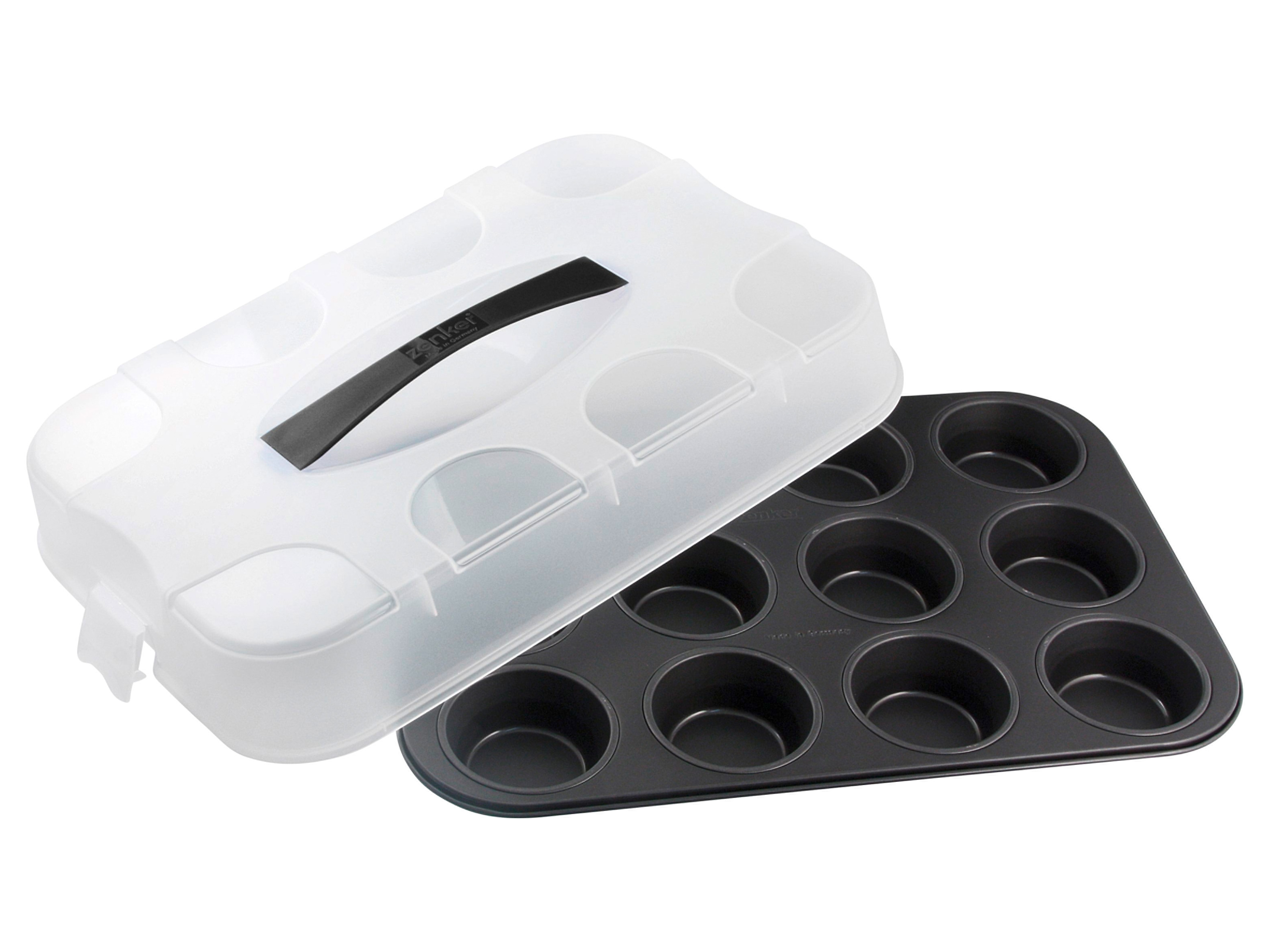 zenker Blacha do muffinek lub deserów z pokrywą transportową Forma do muffinów