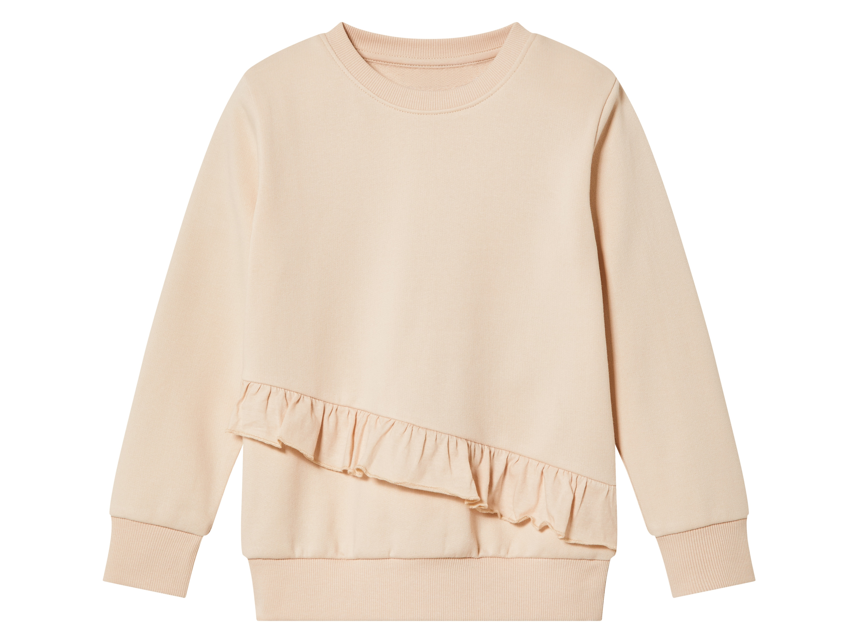 lupilu Bluza dziewczęca z falbankami 122/128, Beżowy