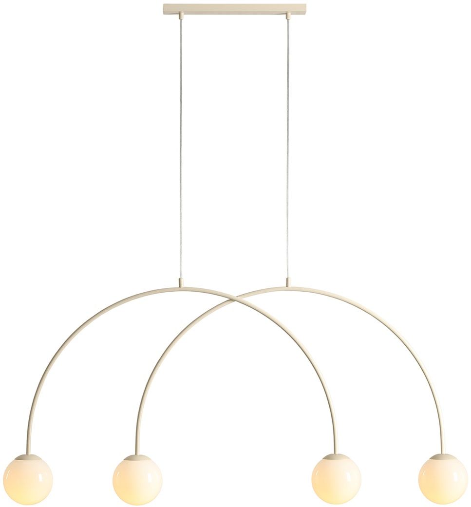 Darmowa Dostawa - Lampa wisząca 4x10 W beżowa Aldex Una 1116L9S