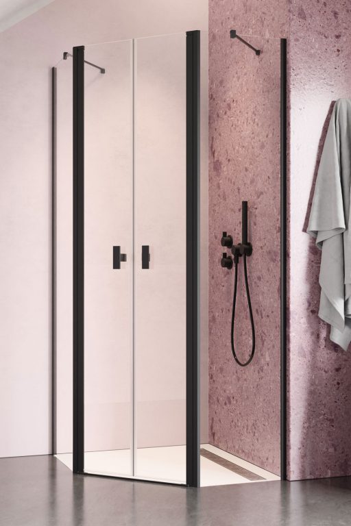 Darmowa Dostawa - Ścianka prysznicowa cm czarny mat/szkło przezroczyste Radaway Nes Black PTD 100512005401