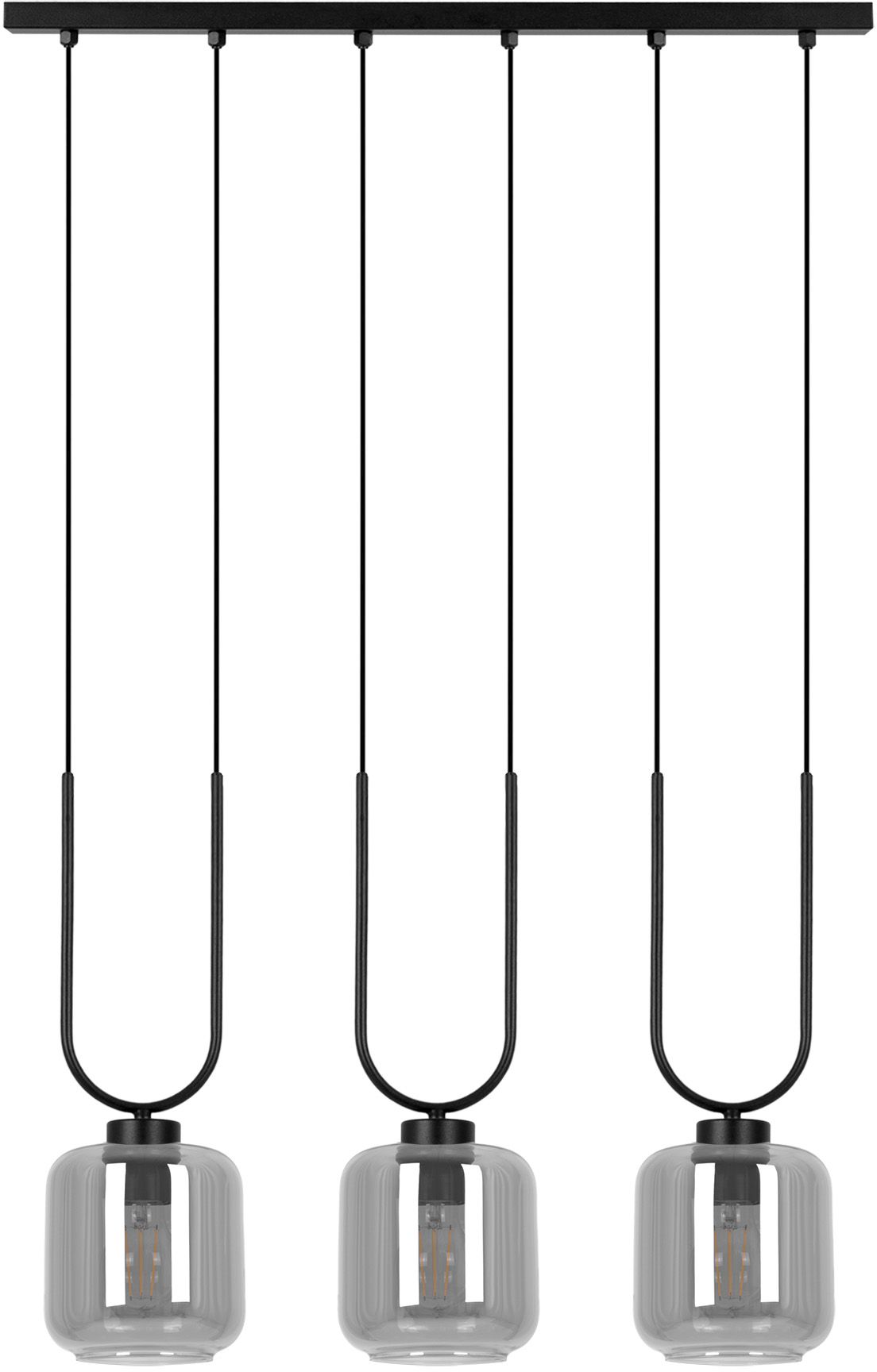 Darmowa Dostawa - Lampa wisząca 3x15 W czarna-grafitowa Kaja Bono K5586