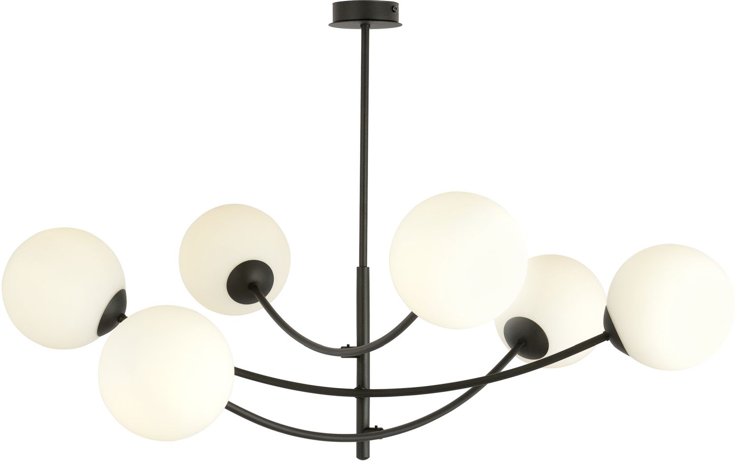 Darmowa Dostawa - Lampa podsufitowa 6x10 W czarna-opal Emibig Hunter 11026