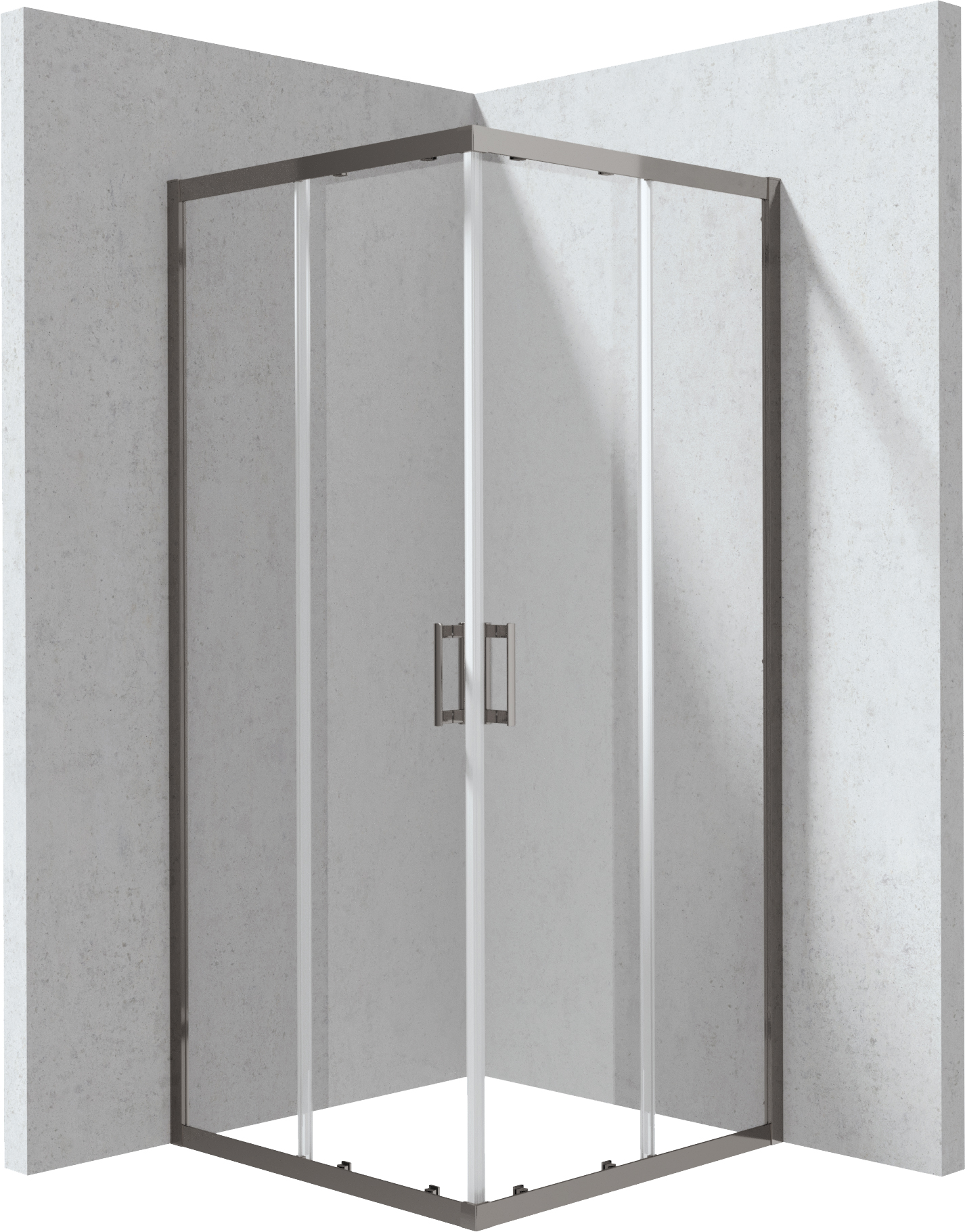 Darmowa Dostawa - Kabina prysznicowa 80x80 cm kwadratowa grafitowy szczotkowany/szkło przezroczyste Deante Funkia Evo KYCD088P