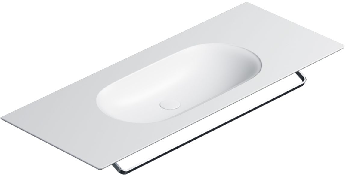 Darmowa Dostawa - Umywalka 125x50 cm prostokątna ścienna-meblowa-z blatem biała Catalano Horizon 0521260021