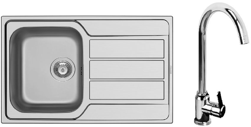 Darmowa Dostawa - Zlewozmywak stalowy stal/chrom Pyramis Athena 100178701L