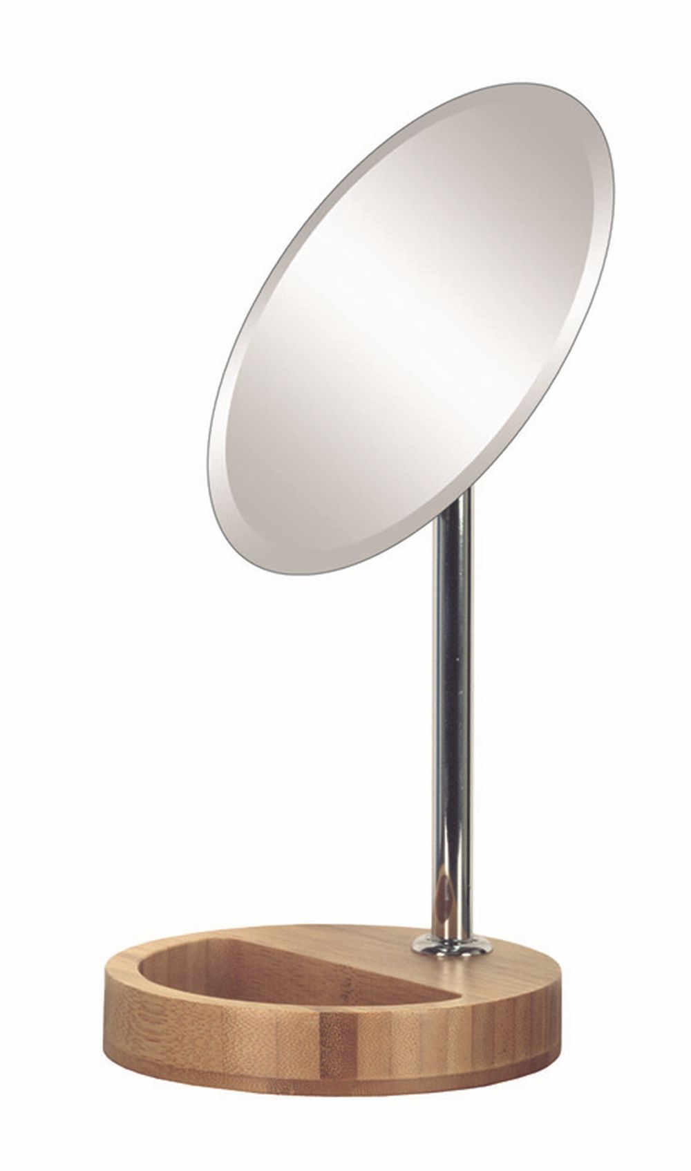 Darmowa Dostawa - Lusterko kosmetyczne 17x30.5 cm okrągłe srebrny Kleine Wolke Timber 5884202886