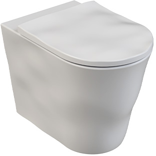 Darmowa Dostawa - Miska WC z deską wolnoopadającą stojąca bez kołnierza biały mat Sanindusa Magmma 147011604