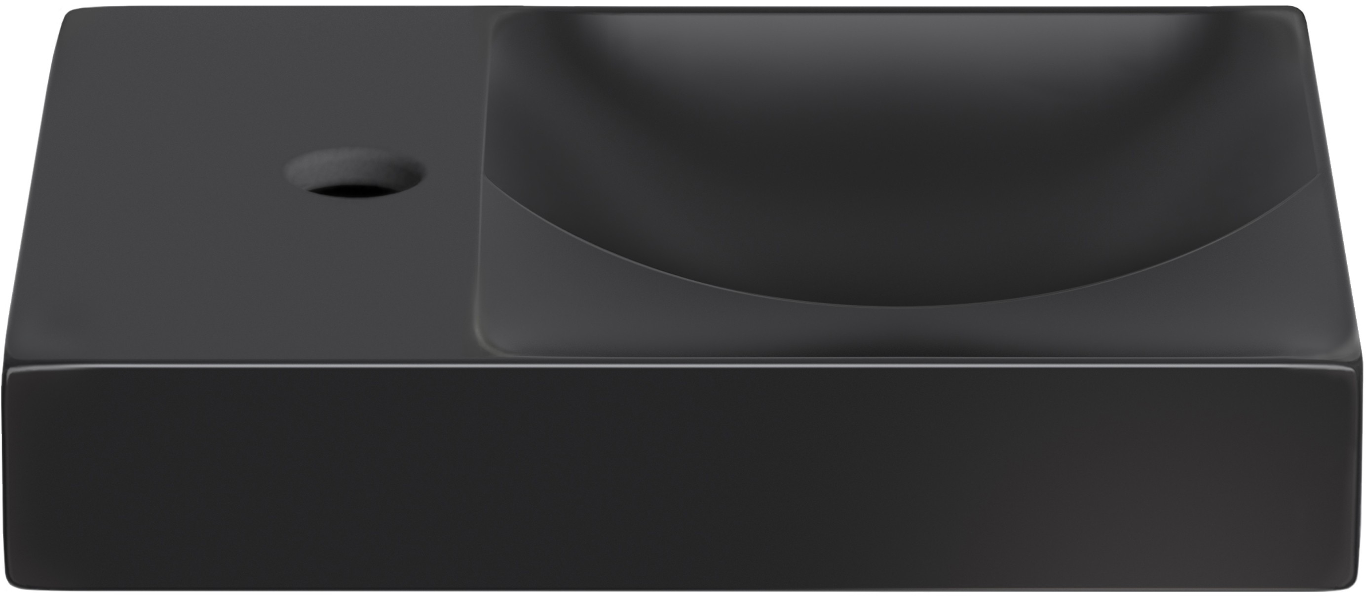 Darmowa Dostawa - Umywalka 38x19 cm prostokątna ścienna-nablatowa czarna Clou Vale CL033016101L