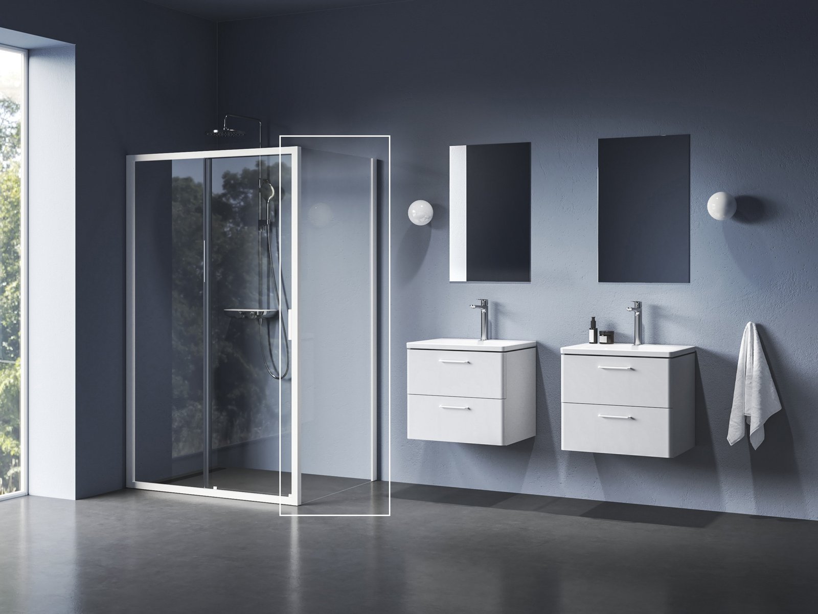 Darmowa Dostawa - Ścianka prysznicowa 100 cm biały mat/szkło przezroczyste Ravak Blix II 9BMA0E00Z1