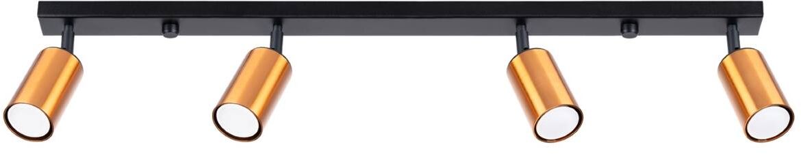 Darmowa Dostawa - Lampa podsufitowa 4x10 W czarna-miedź Sollux Lighting Winx SL1379