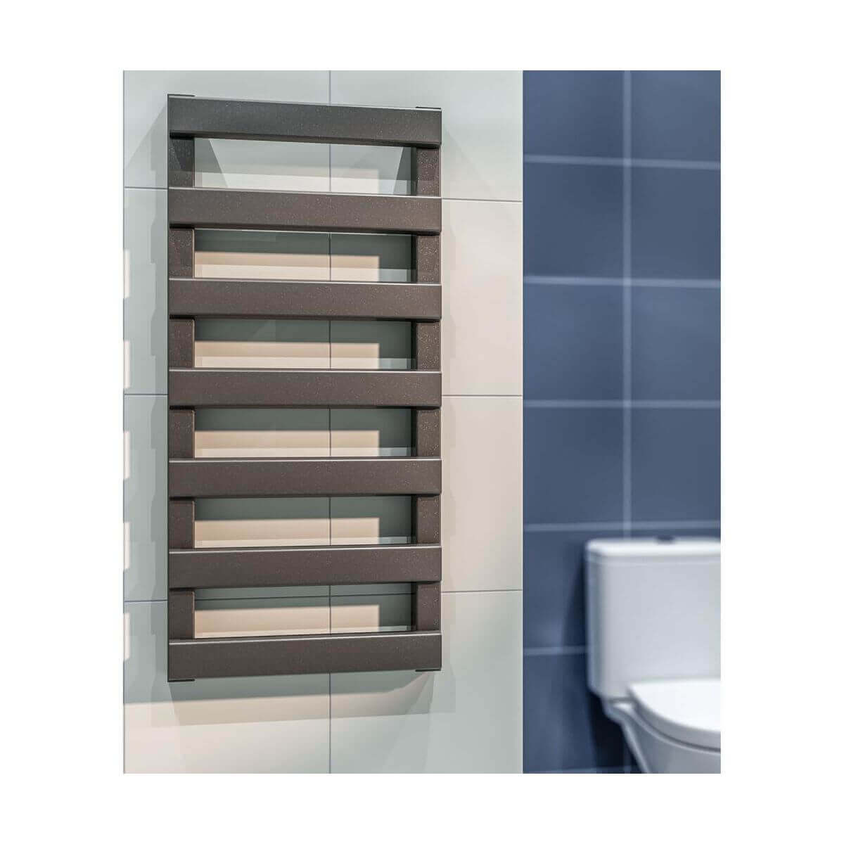 Darmowa Dostawa - Grzejnik łazienkowy dekoracyjny 84x40 cm grafit Luxrad Scala New SCN08400400S007