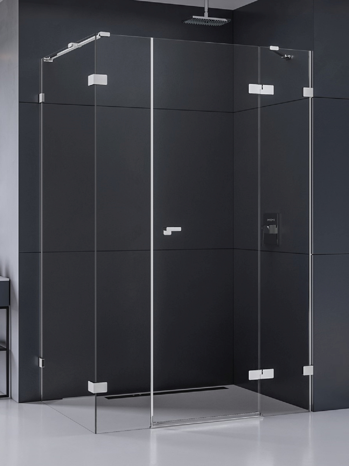 Darmowa Dostawa - Kabina prysznicowa 130x80 cm prostokątna chrom połysk/szkło przezroczyste New Trendy Eventa EXK4556