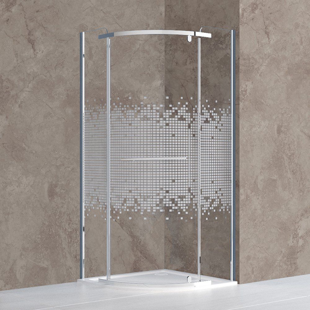 Darmowa Dostawa - Kabina prysznicowa 90x90 cm chrom połysk/szkło ze wzorem Roth Ardis N0799