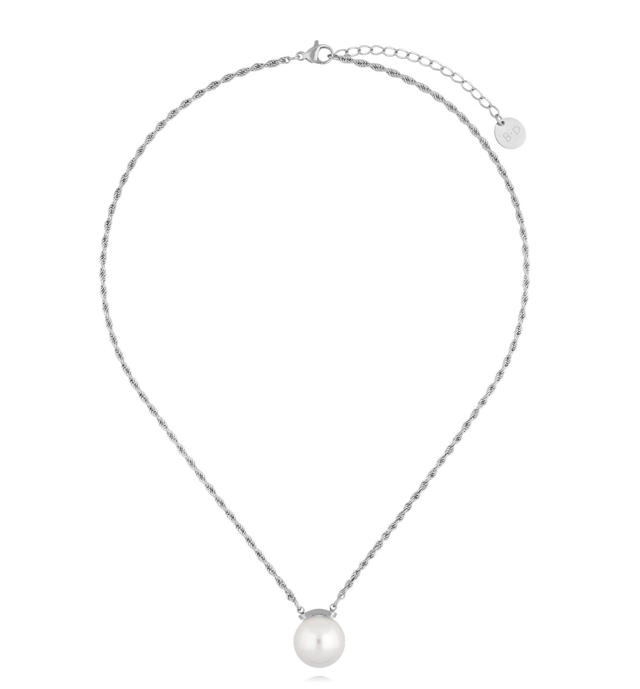 Naszyjnik z perłą srebrny NPE0234
