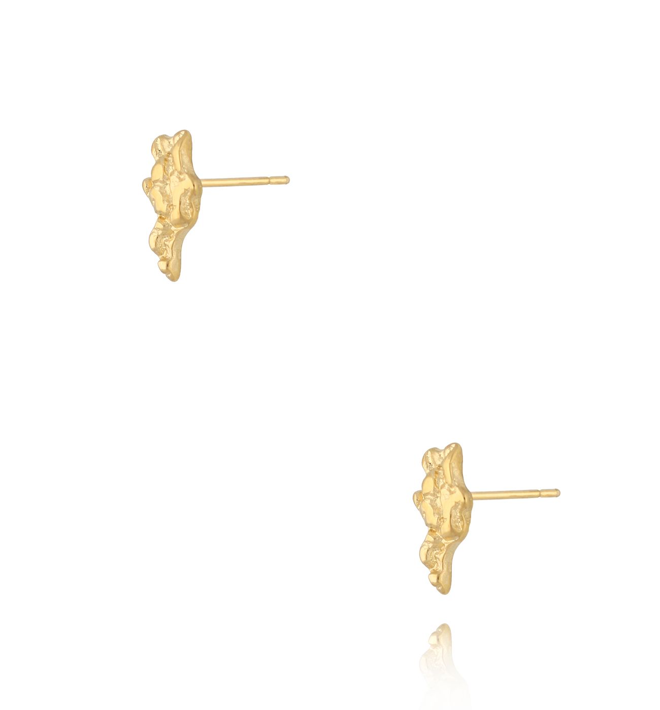 Kolczyki złote gniecione Modern Metallics - By Dziubeka