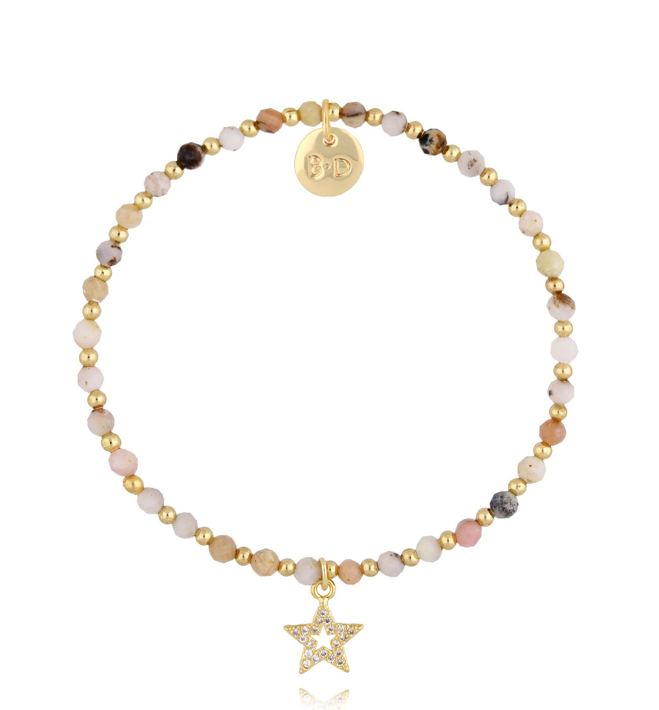 Bransoletka z rodochrozytami i gwiazdką BTW3160