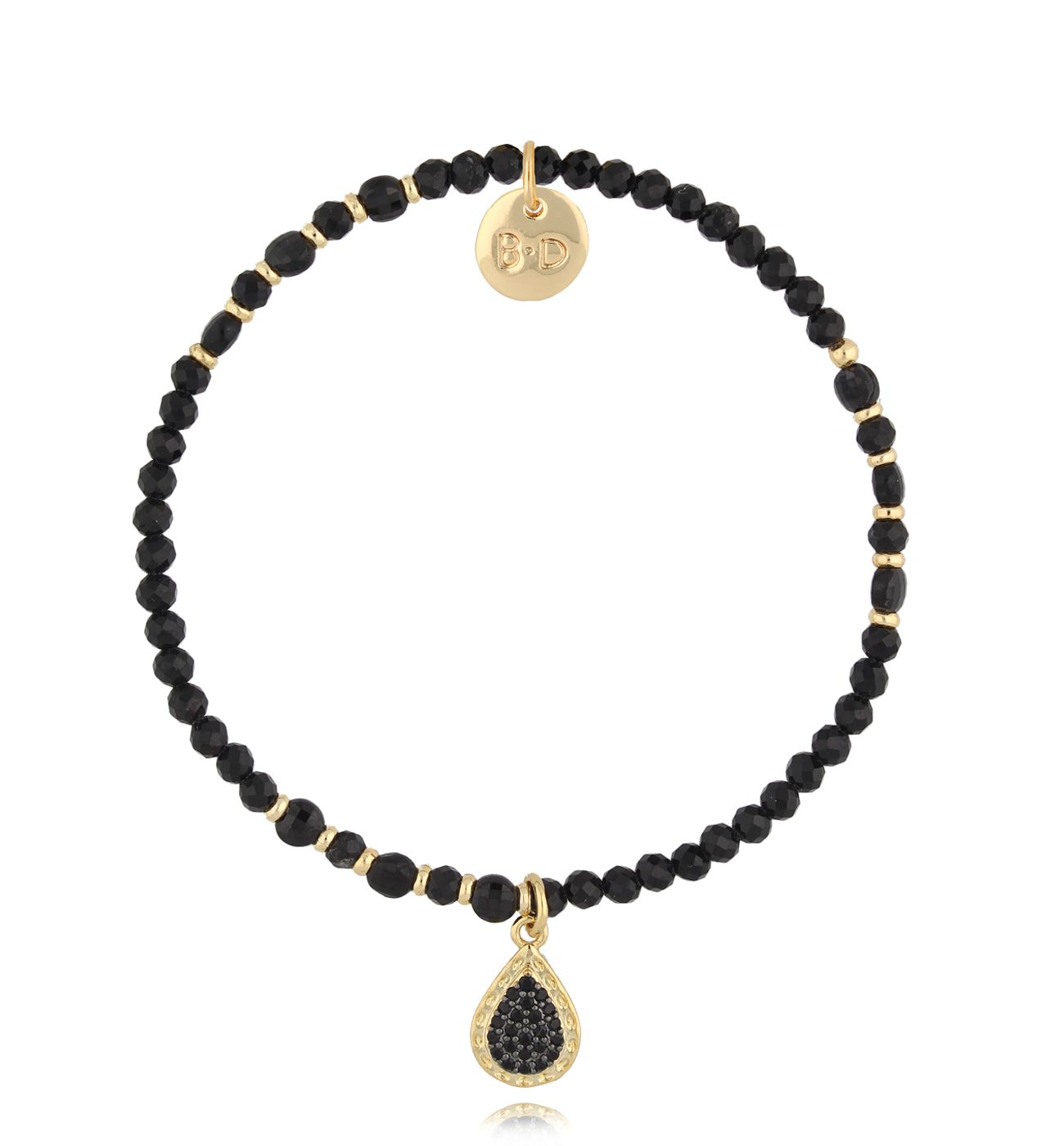 Bransoletka czarna z turmalinami BTW2313