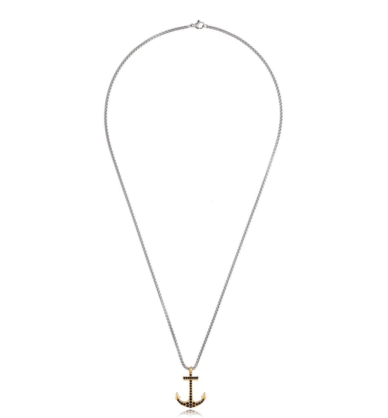 Naszyjnik męski ze złotą kotwicą Nate NMITC0076