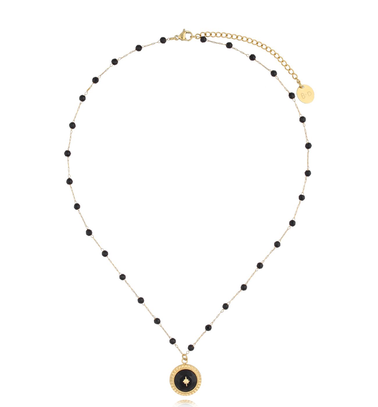 Naszyjnik z czarną zawieszką Pecos NSY0141 - By Dziubeka